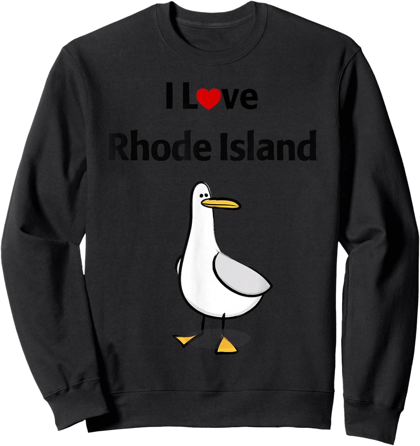I Love Rhode Island Sweatshirt - Sweatshirt | Black