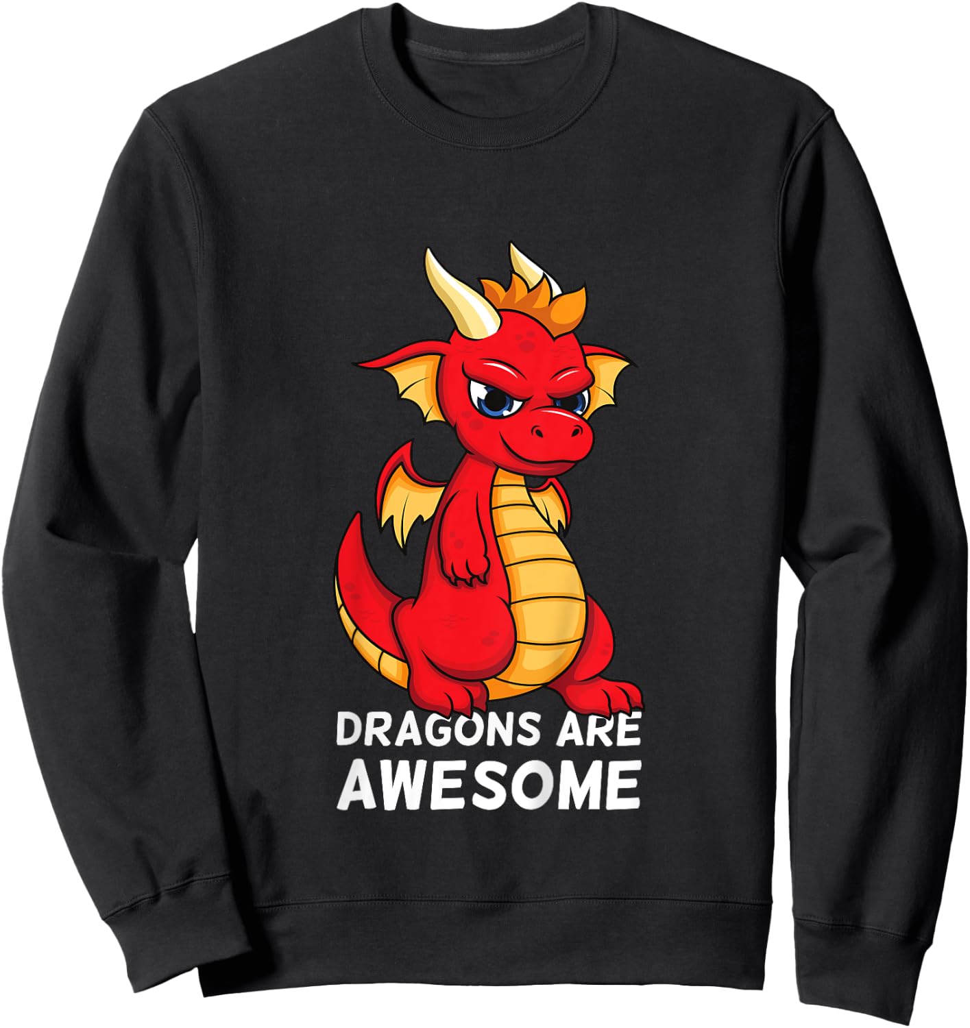 Dragons Are Awesome Cute Red Dragon For Boys And Girls Sweatshirt - Sweatshirt | Black