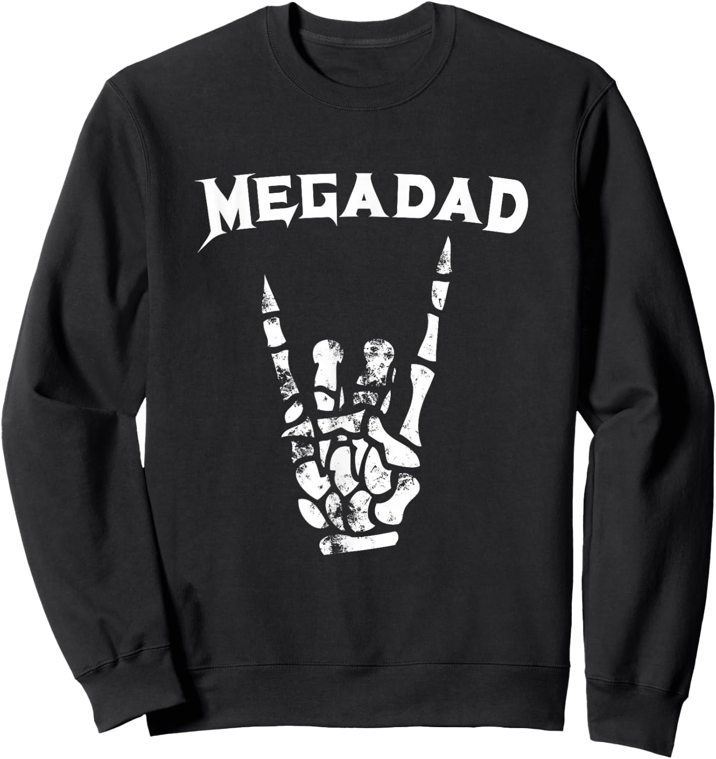 Megadad Rock Heavy Metal Guitar Dad Sweatshirt - Sweatshirt | Black