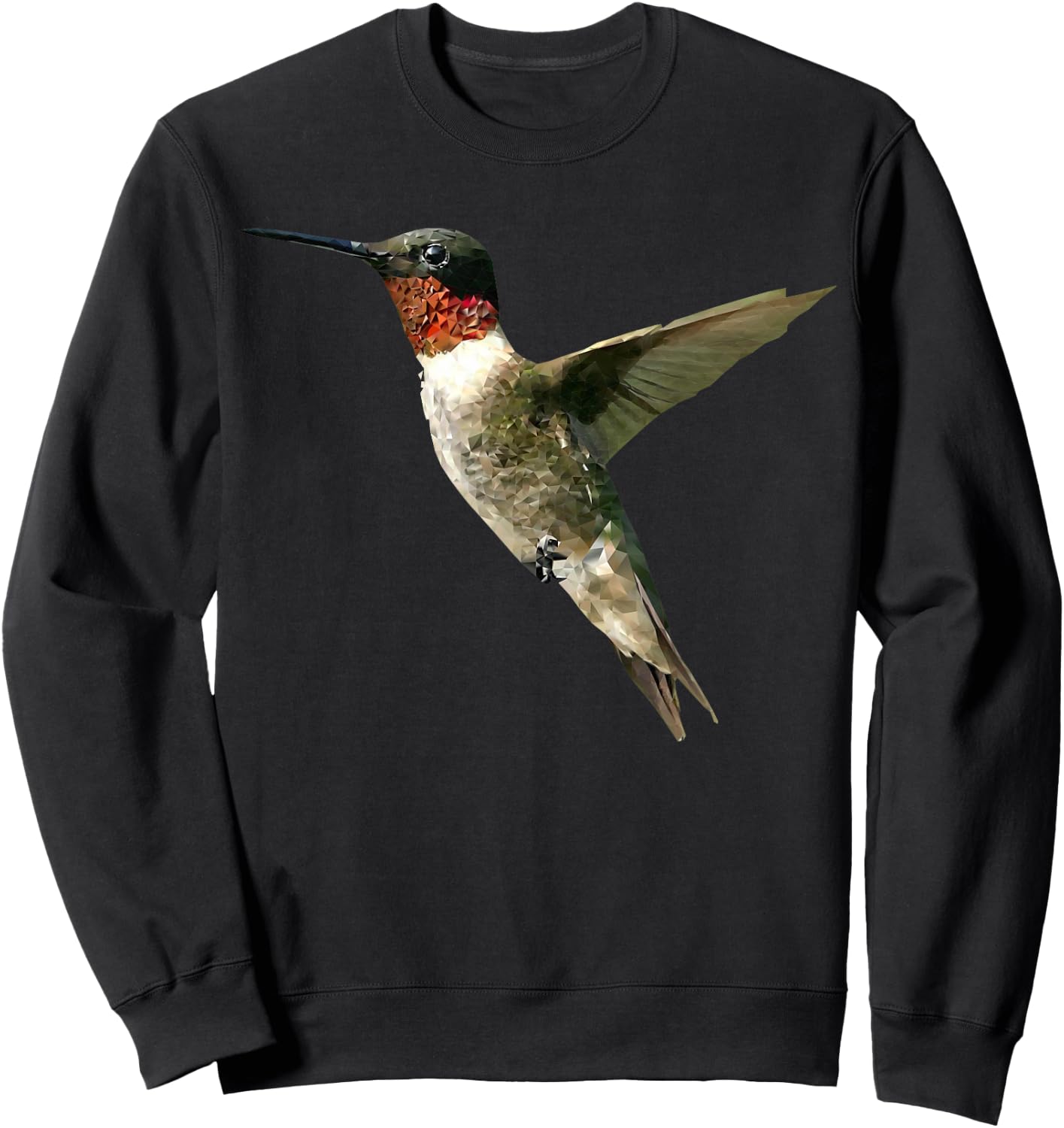 Birds Of A Feather Fly On Little Hummingbird , Adult, -Adults, Short Sleeve, , Grey, Small Sweatshirt - Sweatshirt | Black