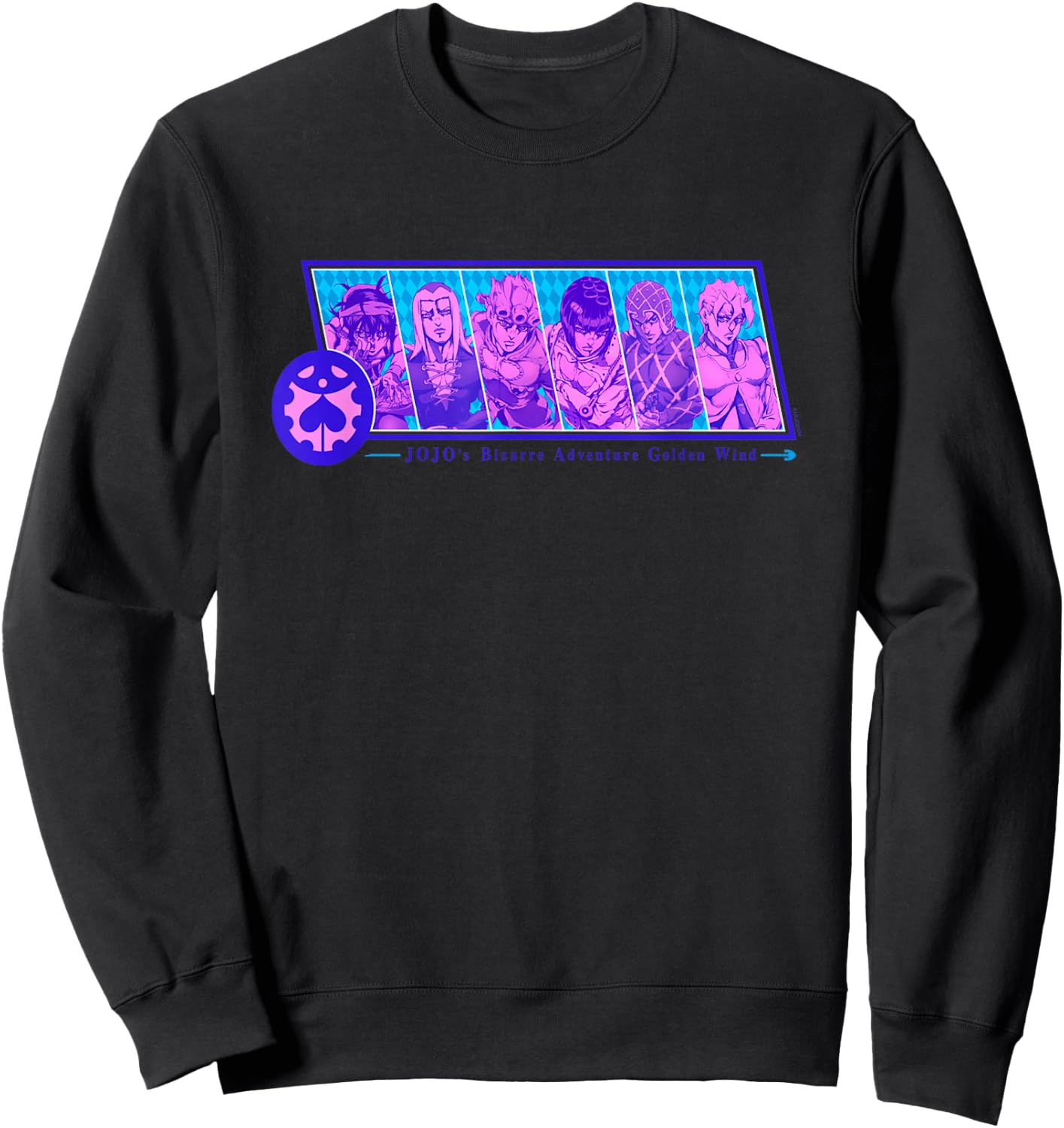JoJo's Bizarre Adventure Group Crest Badge Anime Sweatshirt - Sweatshirt | Black
