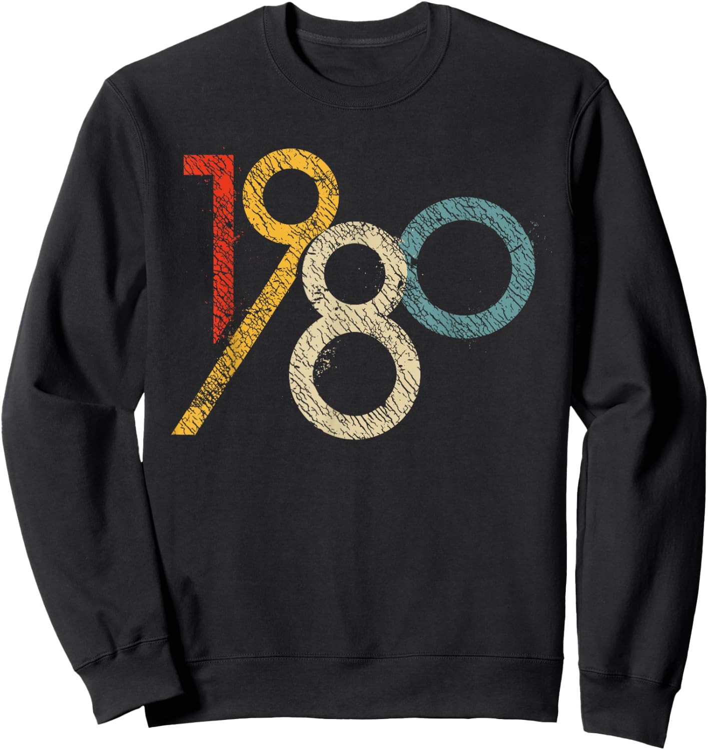 Retro 1980 Graphic Sweatshirt - Sweatshirt | Black
