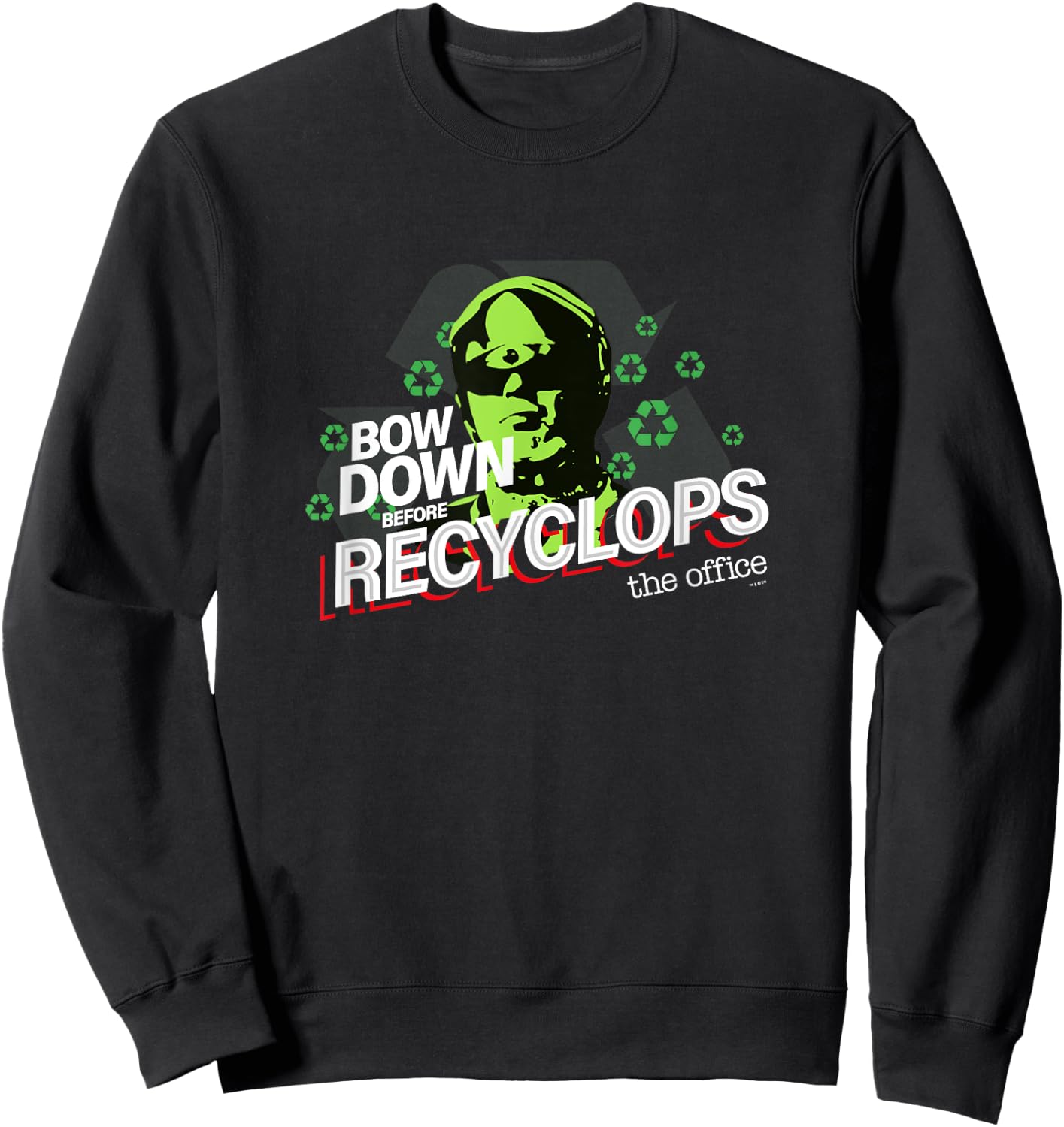 The Office Dwight Schrute Bow Down Before Recyclops Sweatshirt - Sweatshirt | Black