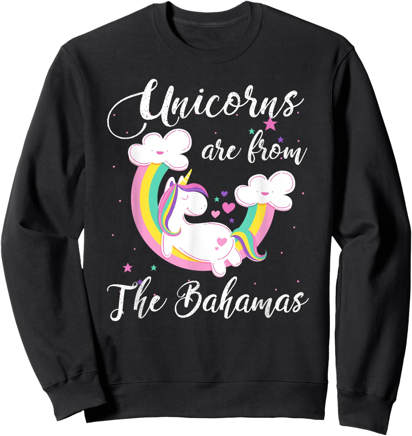 Unicorns Are From The Bahamas / Magical Unicorn Gift Sweatshirt - Sweatshirt | Black