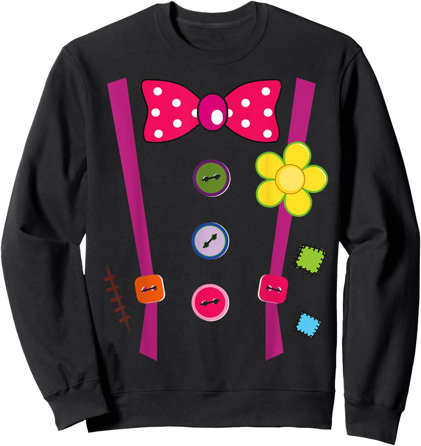Halloween Clown DIY Costume Fun For Man Woman & Kids Sweatshirt - Sweatshirt | Black
