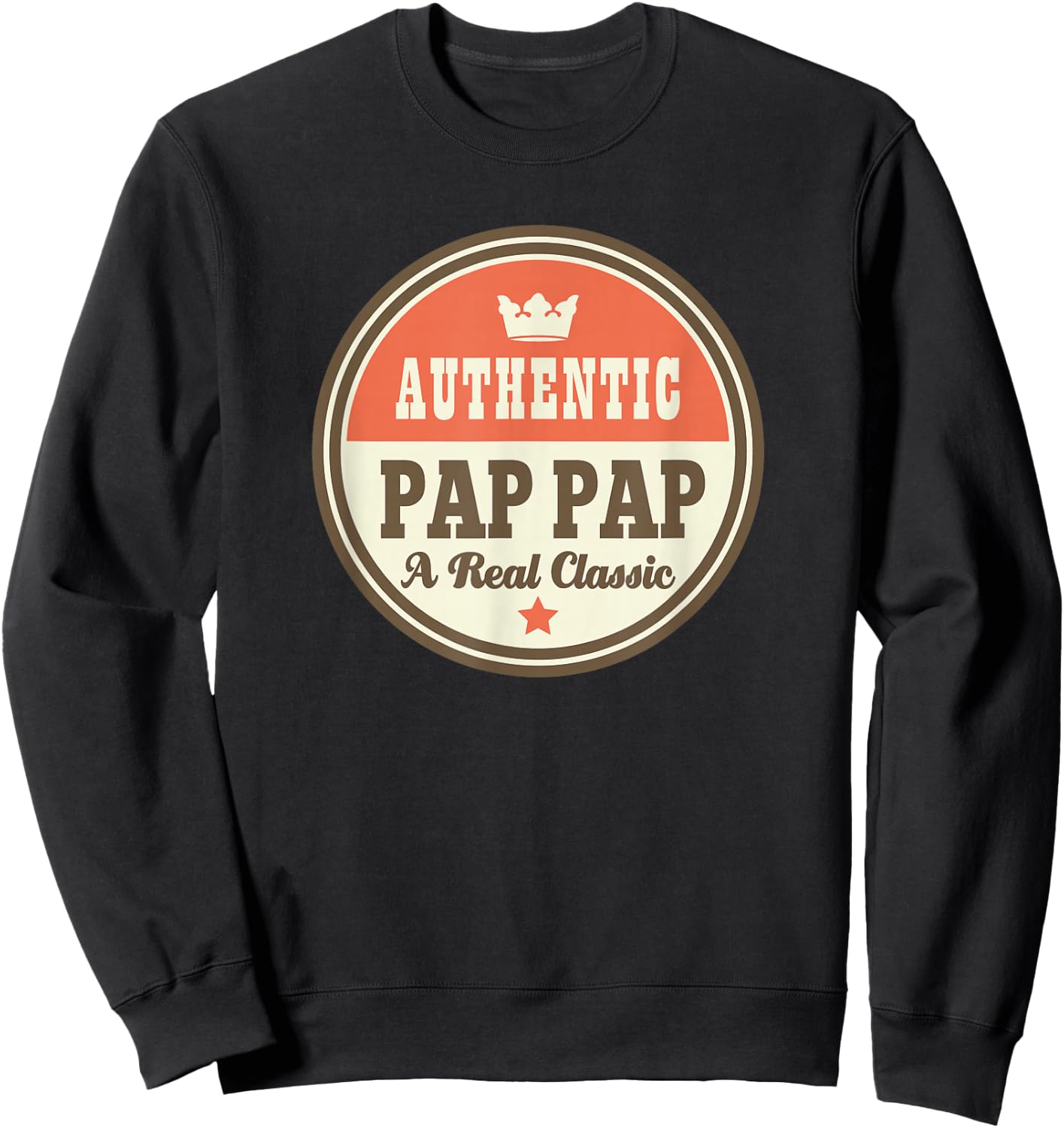 Pap Pap Grandpa PapPap Fathers Day Sweatshirt - Sweatshirt | Black
