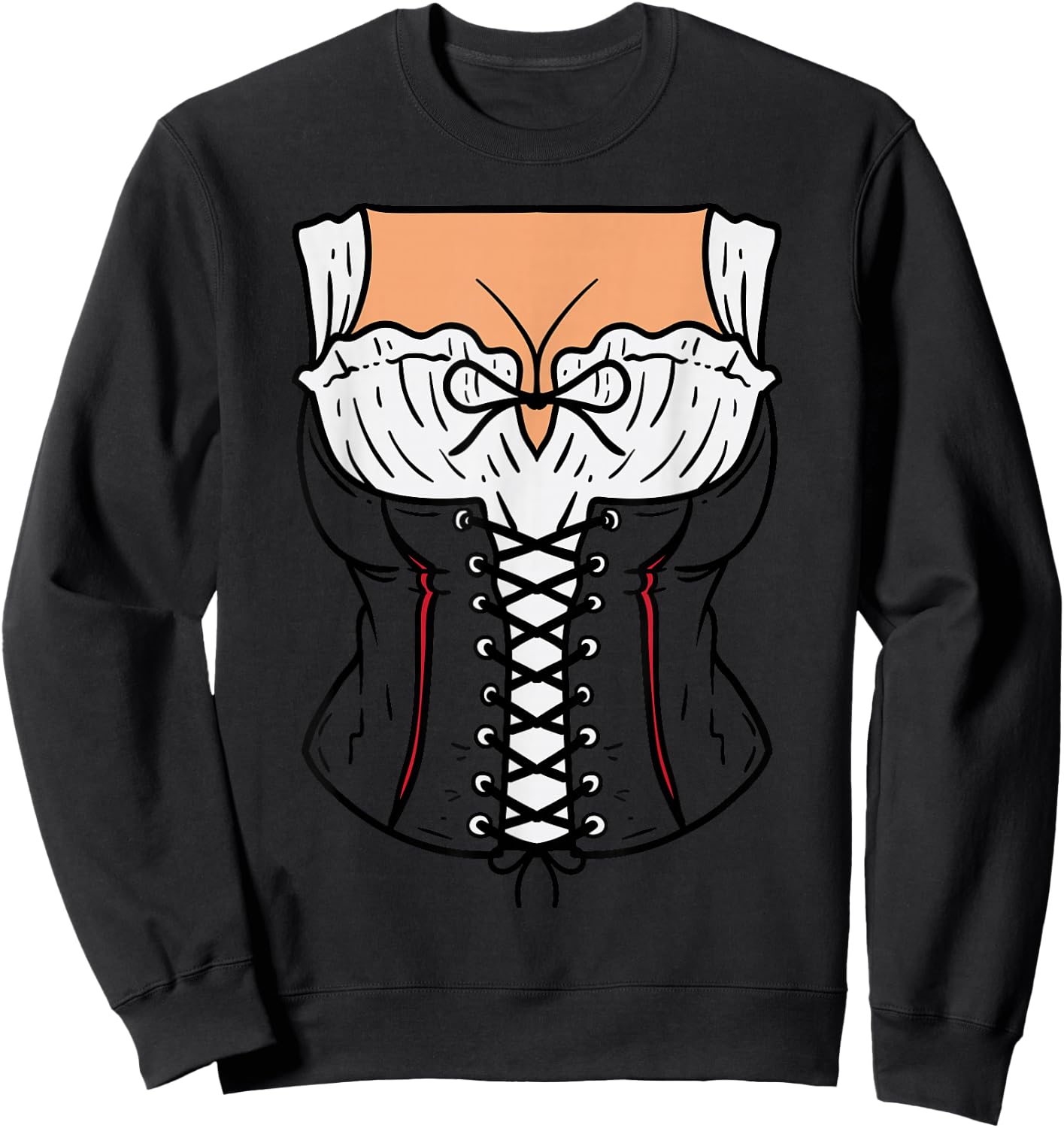 Dirndl Dress Costume DIY Easy Lazy Halloween Oktoberfest Sweatshirt - Sweatshirt | Black
