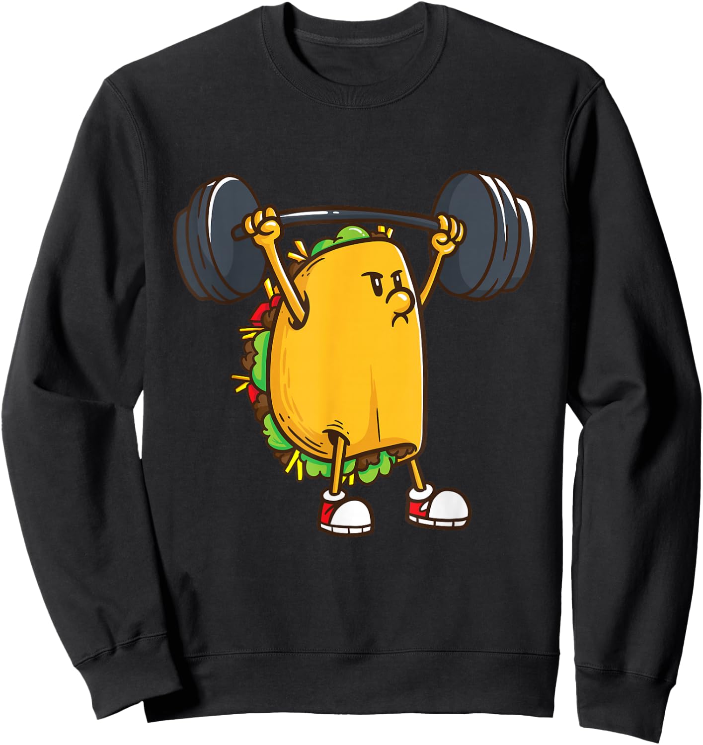 Funny Tacos Powerlifting Weightlifting Gym Workout Girls Sweatshirt - Sweatshirt | Black