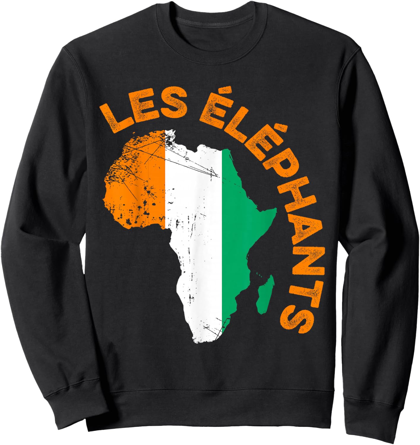 Les Elephants Cote d'Ivoire Soccer Sweatshirt - Sweatshirt | Black