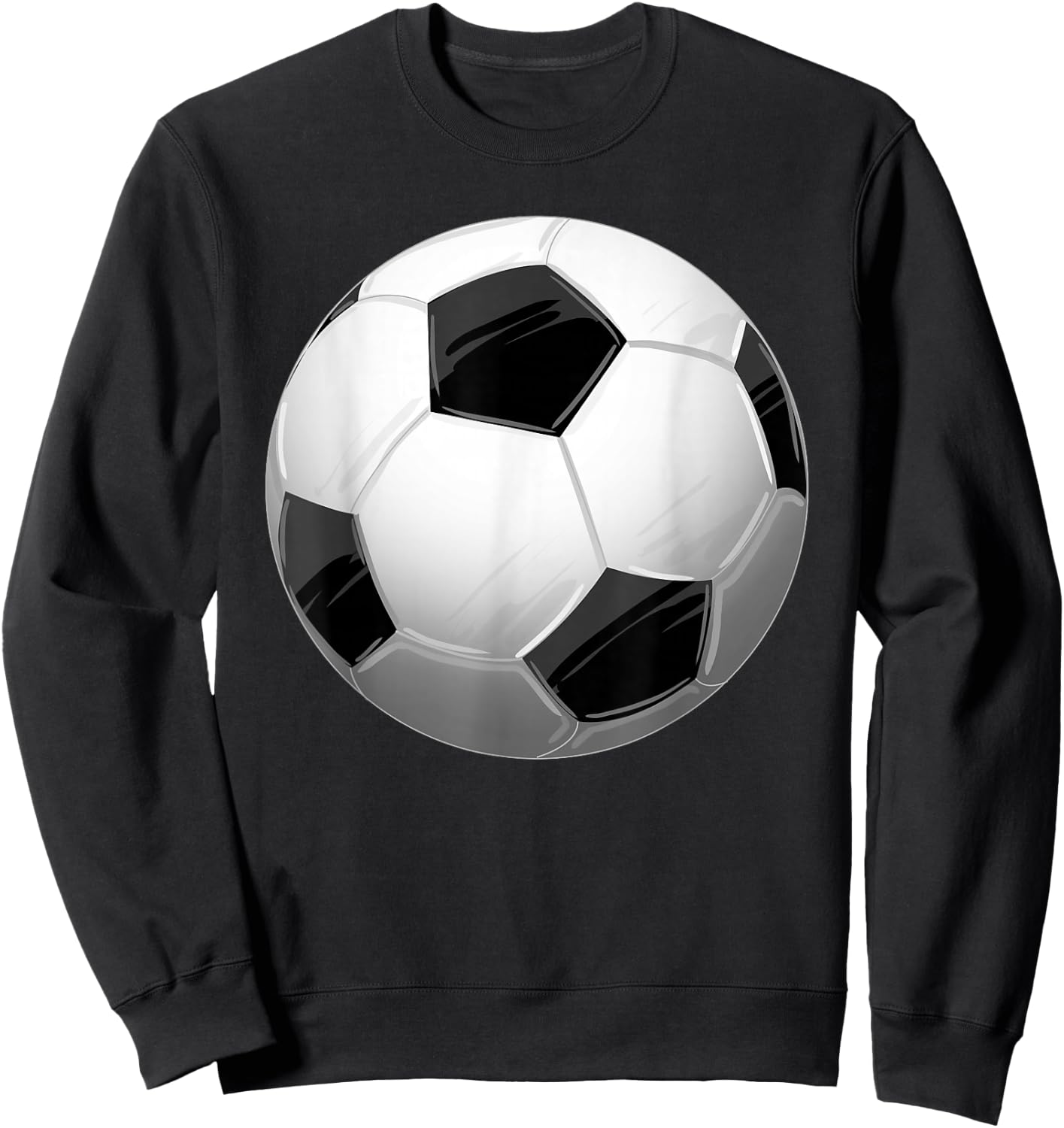 Black White Soccer Ball Cool Sports Football Player Gift Sweatshirt - Sweatshirt | Black