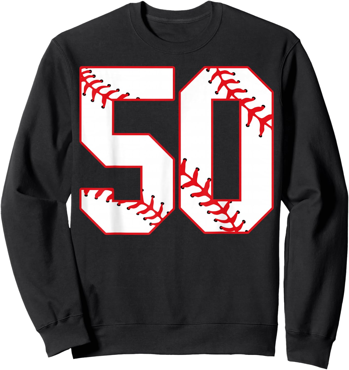 Fiftieth Anniversary Birthday Party 50th Baseball Sweatshirt - Sweatshirt | Black