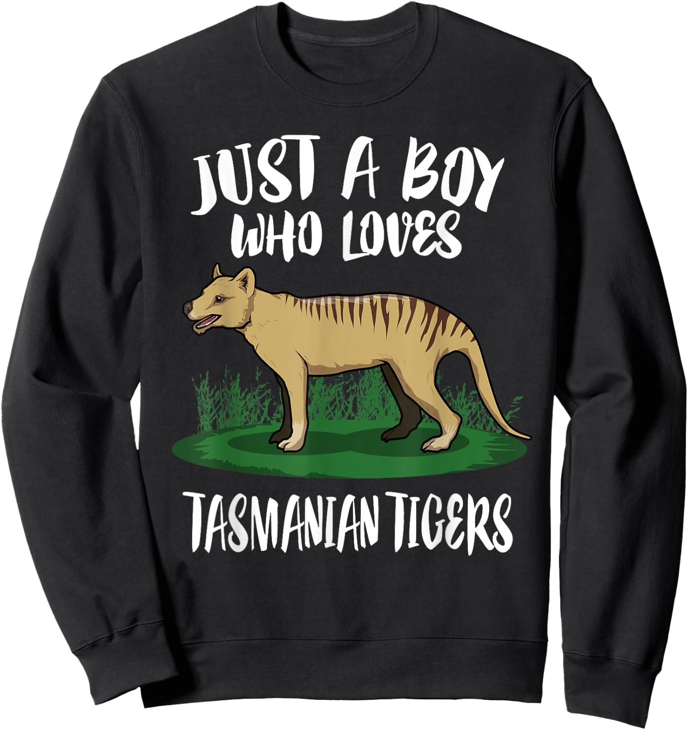 Just A Boy Who Loves Tasmanian Tigers Gift Sweatshirt - Sweatshirt | Black