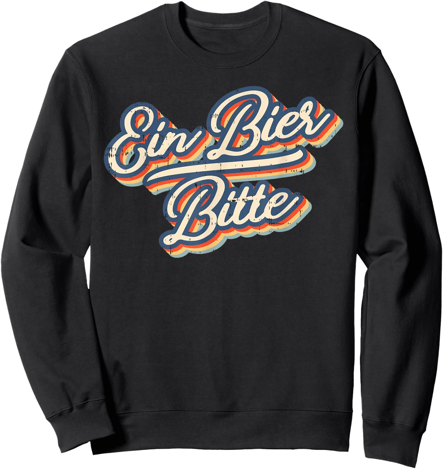 Retro Ein Bier Bitte Funny Vintage Beer German Oktoberfest Sweatshirt - Sweatshirt | Black