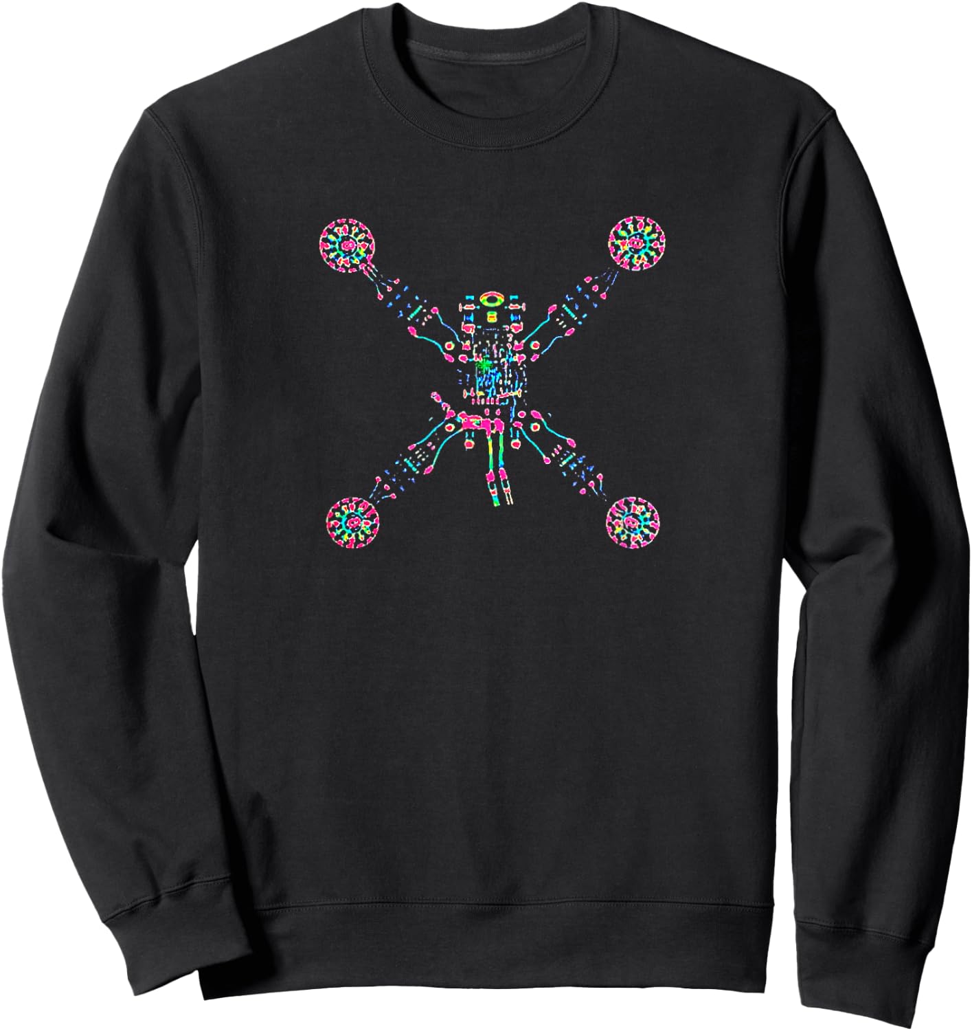 Mini Quadcopter Color XRay Drone Shirt Sweatshirt - Sweatshirt | Black