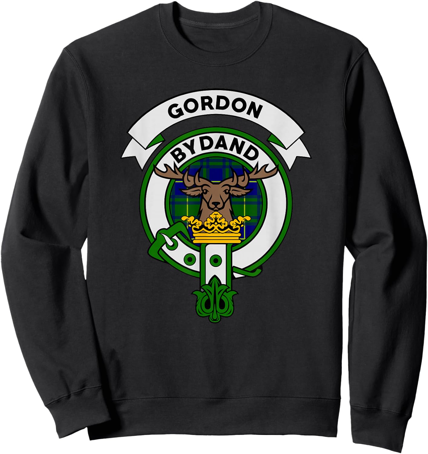 Gordon Clan Badge Shirt - Scottish Tartan Gifts Sweatshirt - Sweatshirt | Black