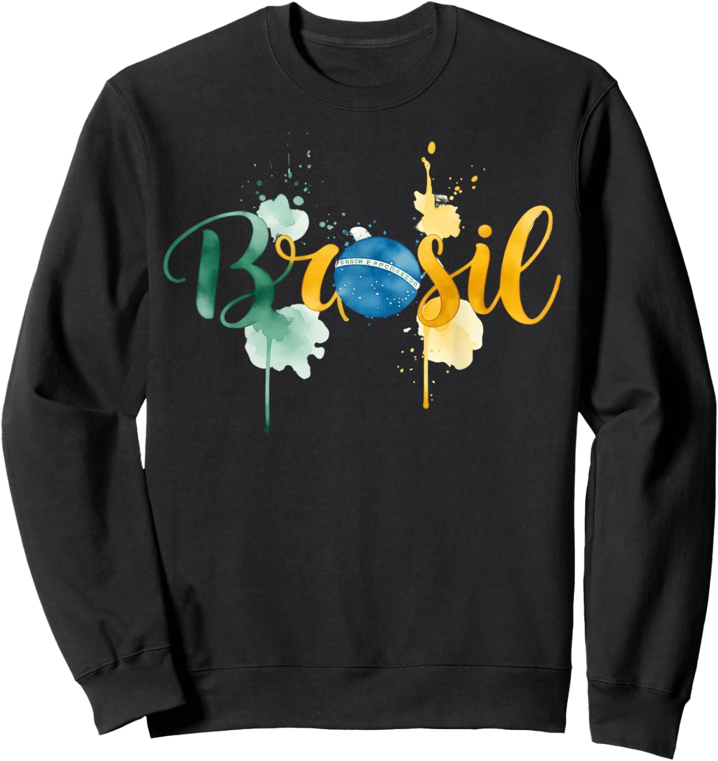 Brasil Flag Brazilian Pride Brasilian Roots Brazil Sweatshirt - Sweatshirt | Black