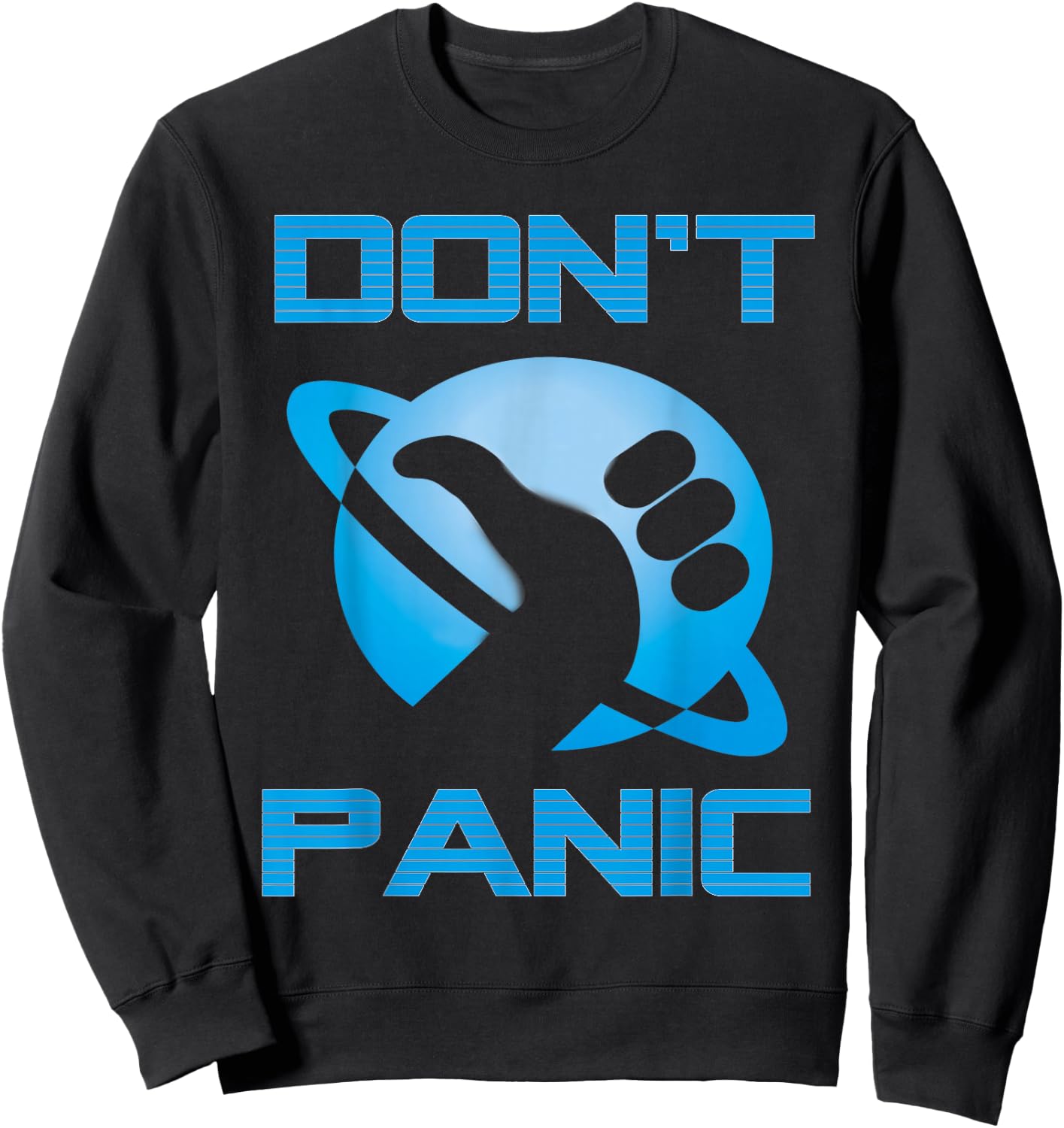 Hitchiker's Guide to The Galaxy Dont Panic Sweatshirt - Sweatshirt | Black
