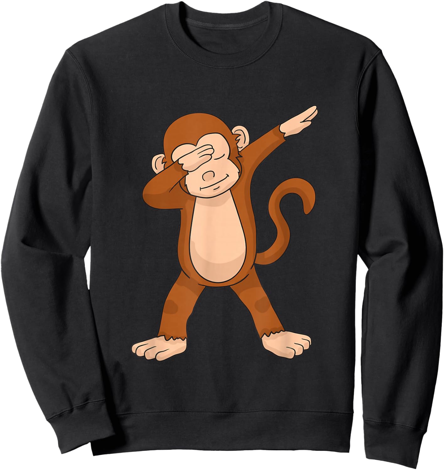 Dabbing Monkey Funny Dab Gift Sweatshirt - Sweatshirt | Black