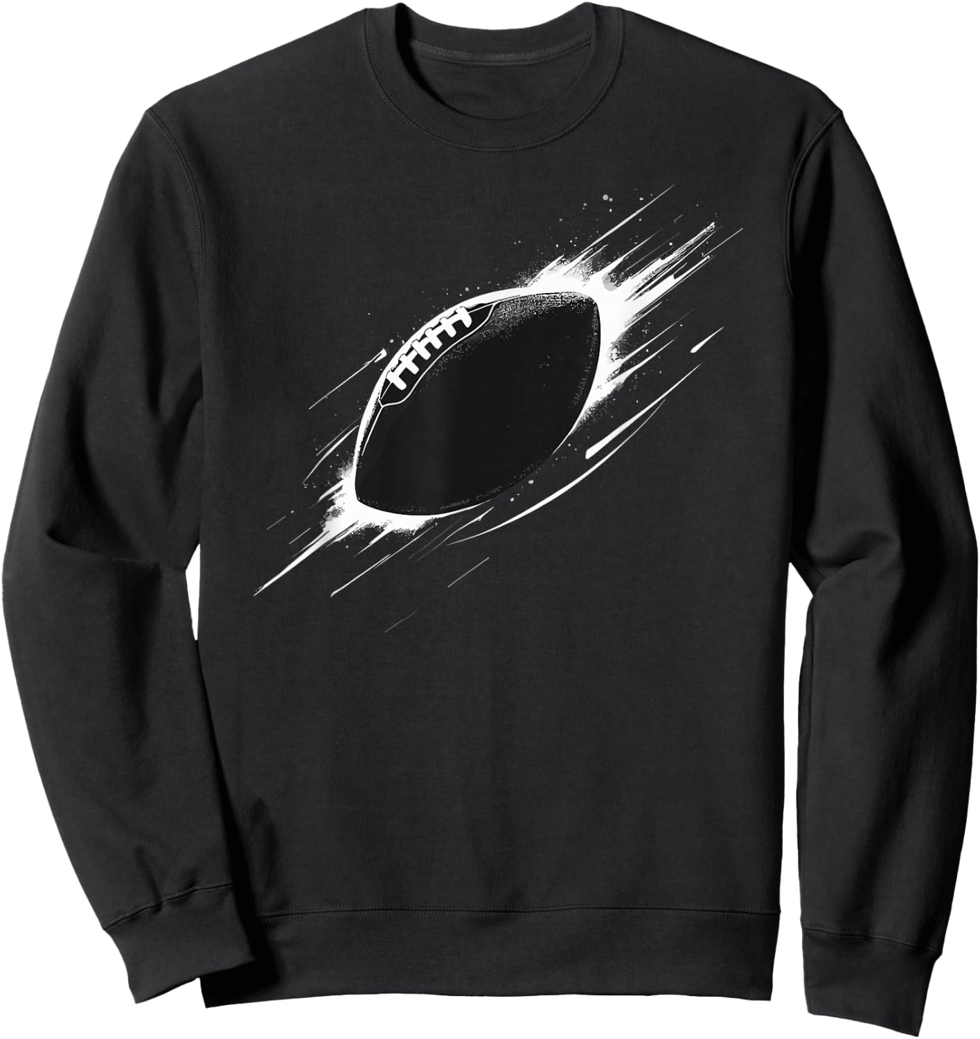 American Football Minimal Football Graphic Sweatshirt - Sweatshirt | Black