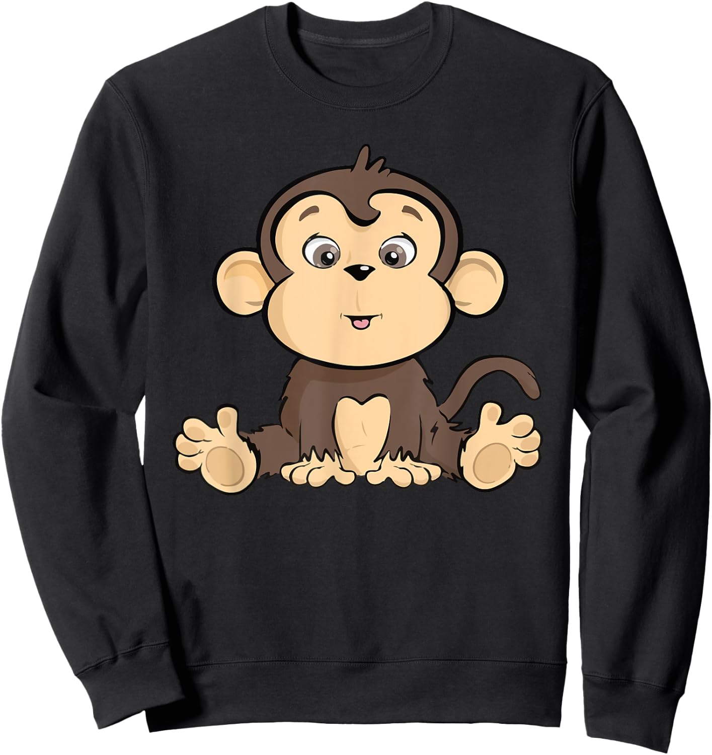 Cute Monkey Sweatshirt - Sweatshirt | Black