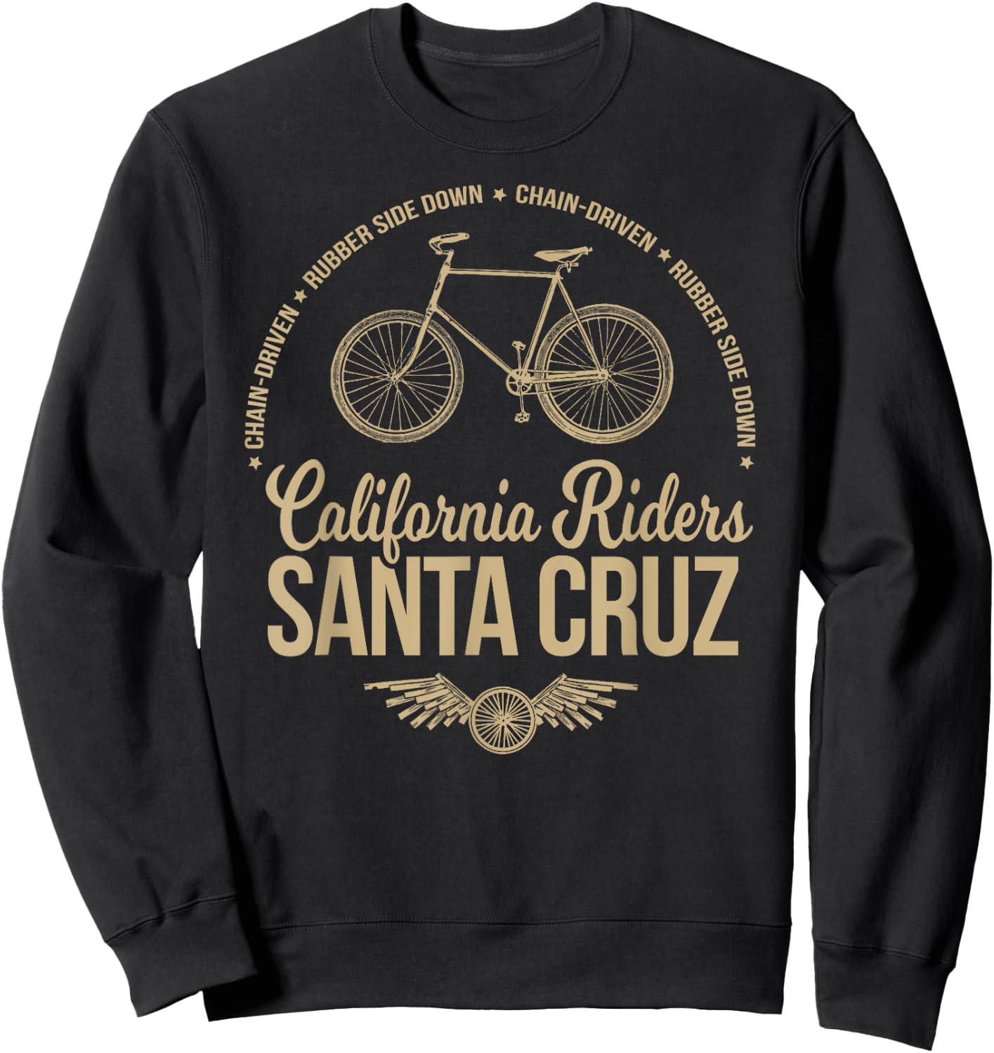 California Riders - Santa Cruz Bicycle Cycling Sweatshirt - Sweatshirt | Black