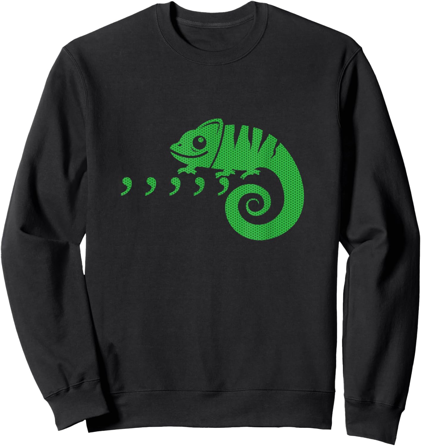 Comma Chameleon funny 80's pop music Karma print Sweatshirt - Sweatshirt | Black