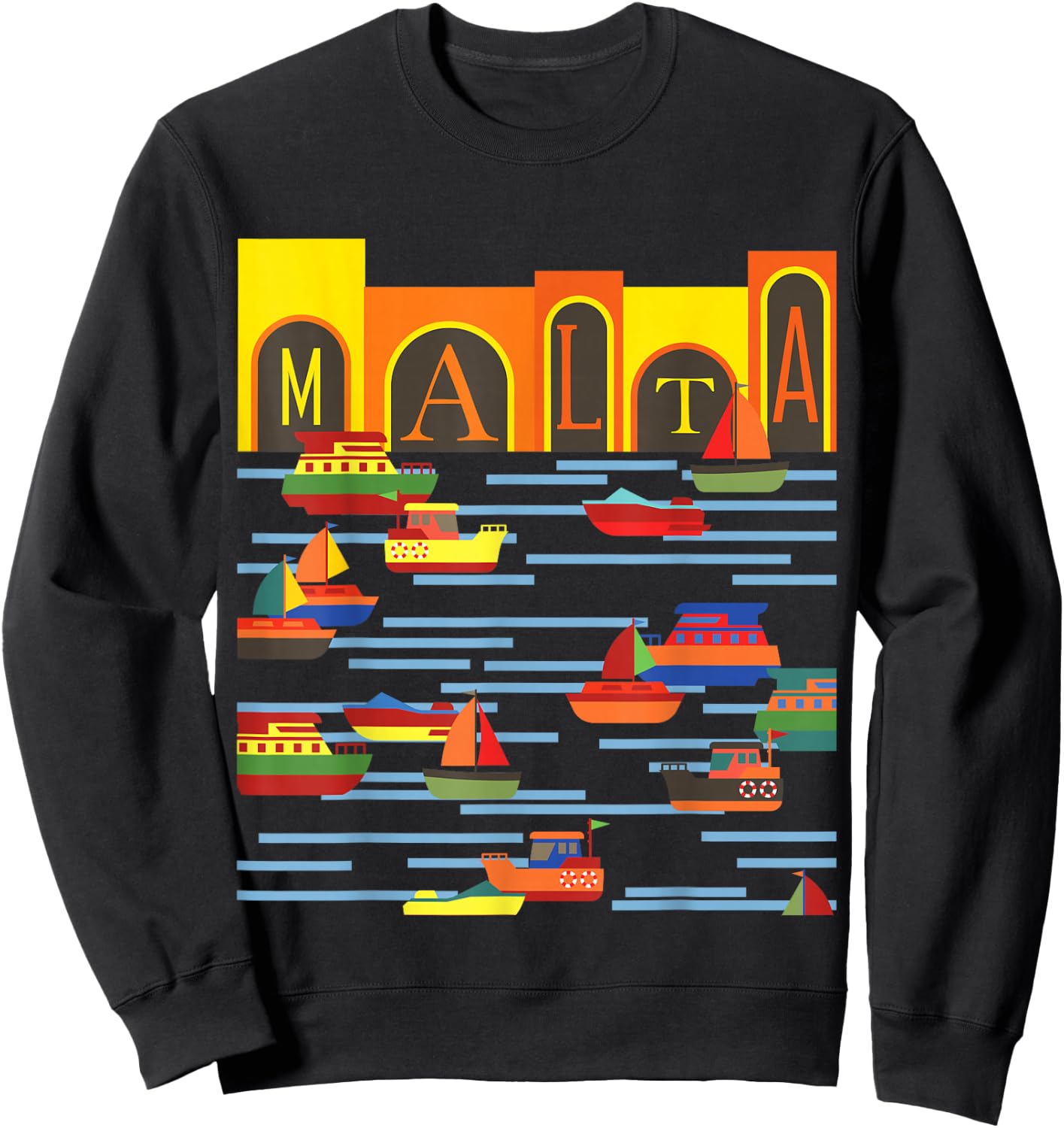 Port Island Malta Sweatshirt - Sweatshirt | Black