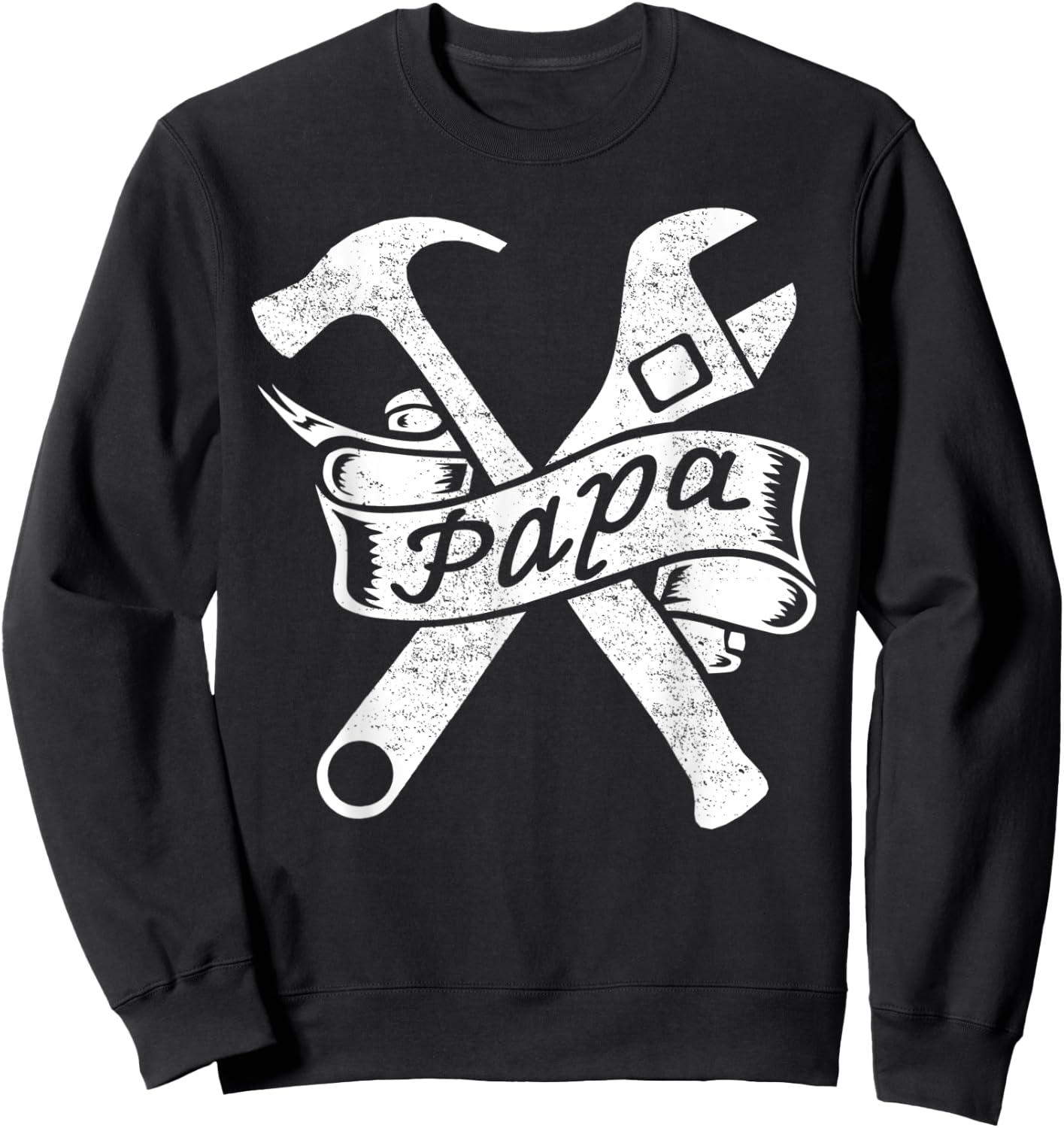 Car Mechanic Papa Wrench Hammer Sweatshirt - Sweatshirt | Black