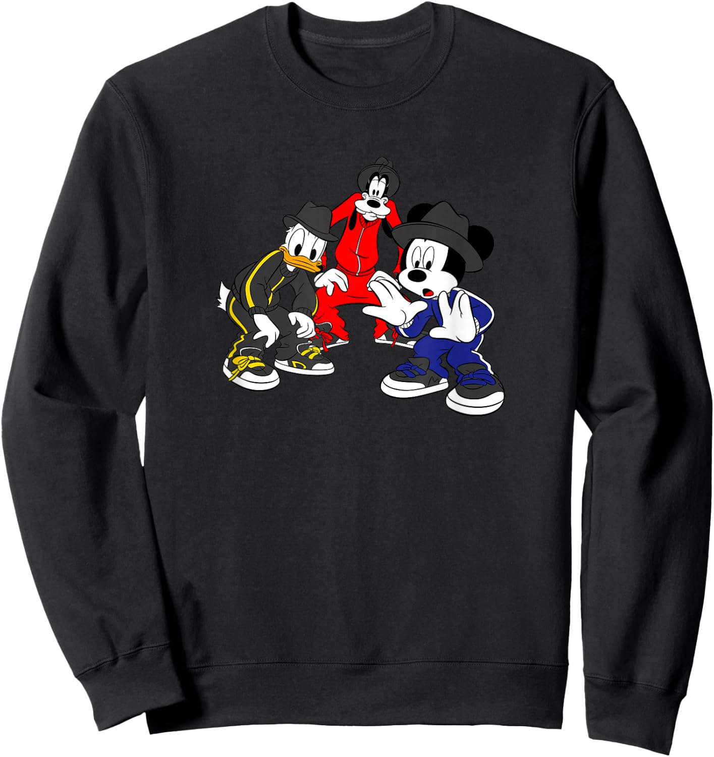 Disney Hip Hop Mickey and Friends Small Sweatshirt - Sweatshirt | Black