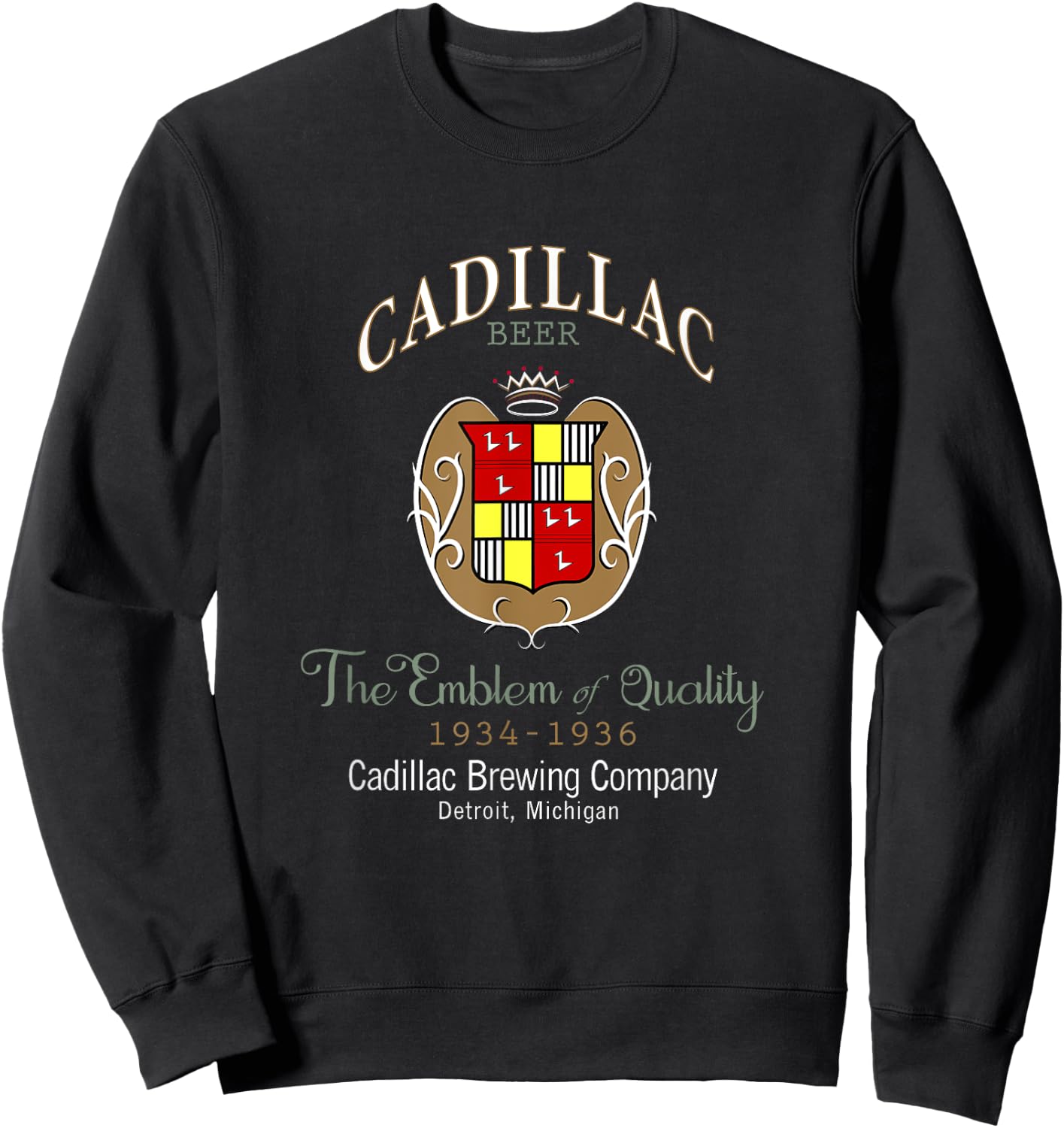 Prohibition Era Cadillac Brewing Company Sweatshirt - Sweatshirt | Black
