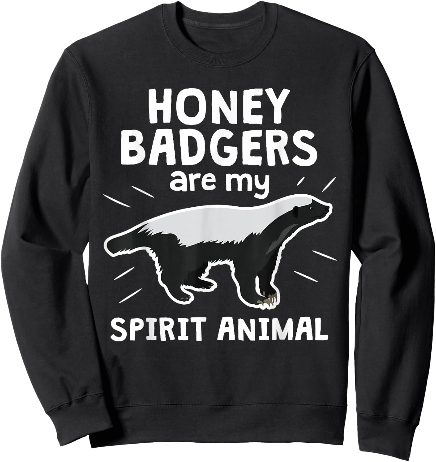 Honey Badger Spirit Animal Clothing Apparel Art Gift Kids Sweatshirt - Sweatshirt | Black