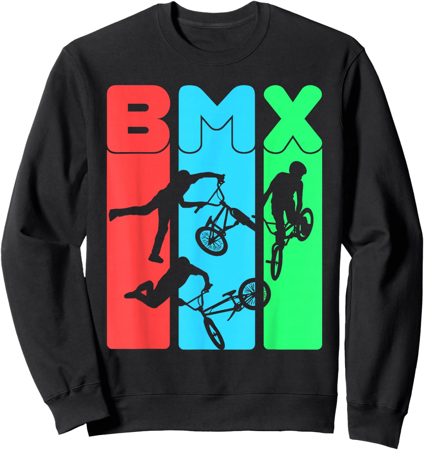 Eat Sleep BMX Repeat Bicycle Funny Gift Motocross Sweatshirt - Sweatshirt | Black