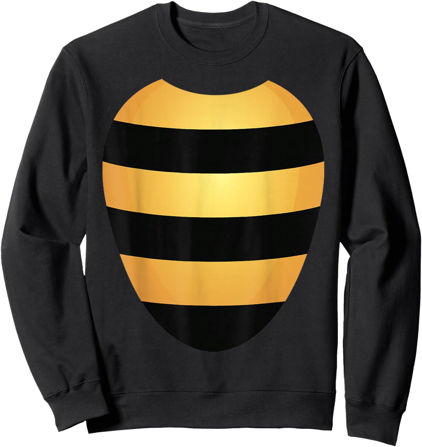 Bee Halloween Costume Shirt Yellow Stripes on Black Sweatshirt - Sweatshirt | Black