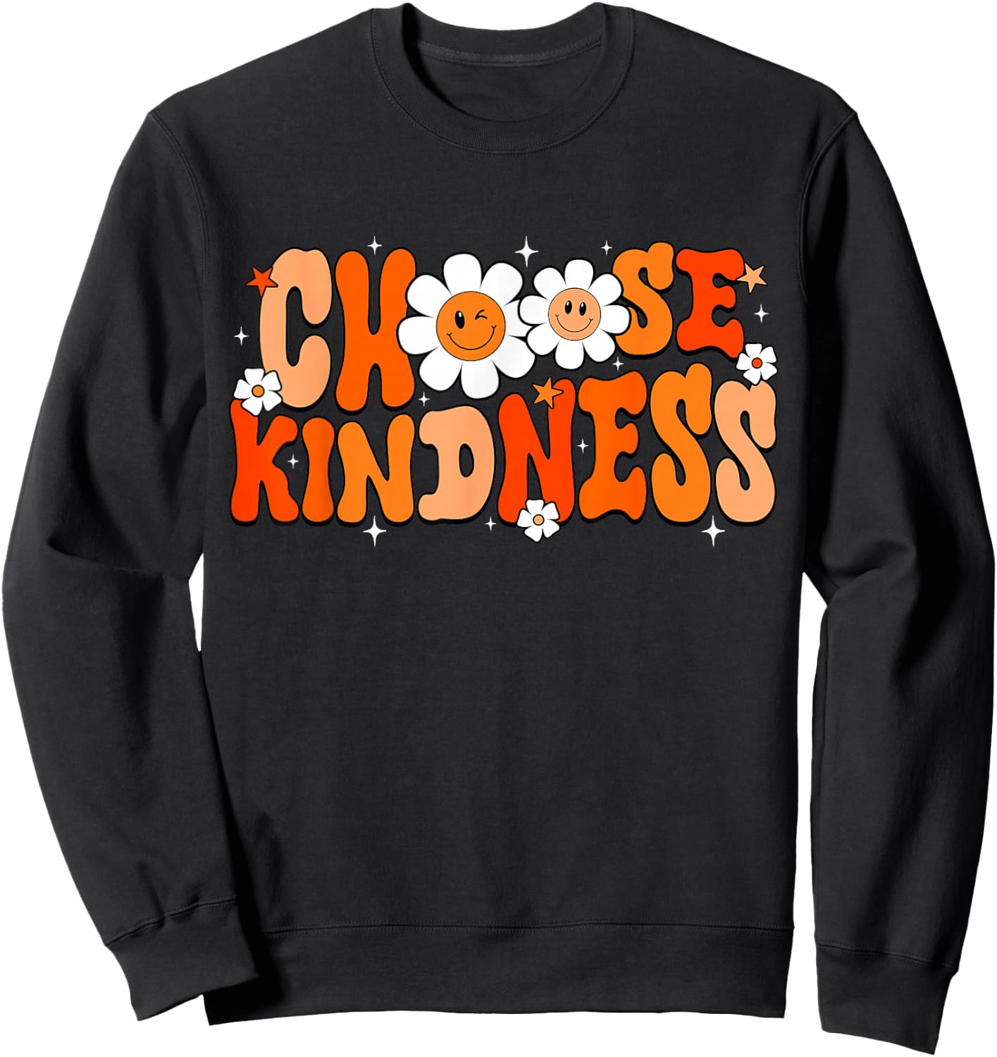Choose Kindness Shirt Retro Be Kind Inspirational Unity Day Sweatshirt - Sweatshirt | Black