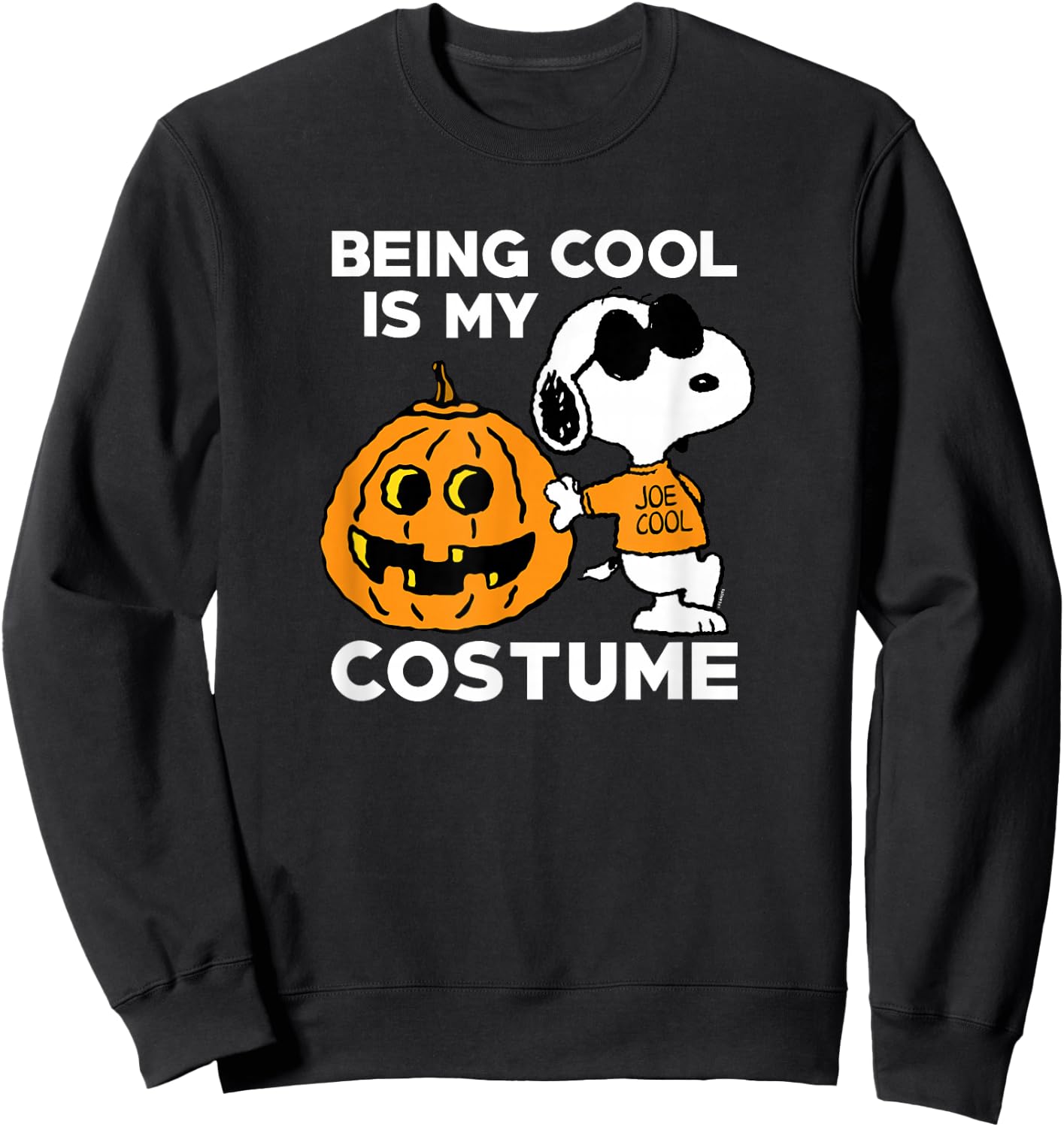 Peanuts Snoopy Cool Halloween Costume Sweatshirt - Sweatshirt | Black