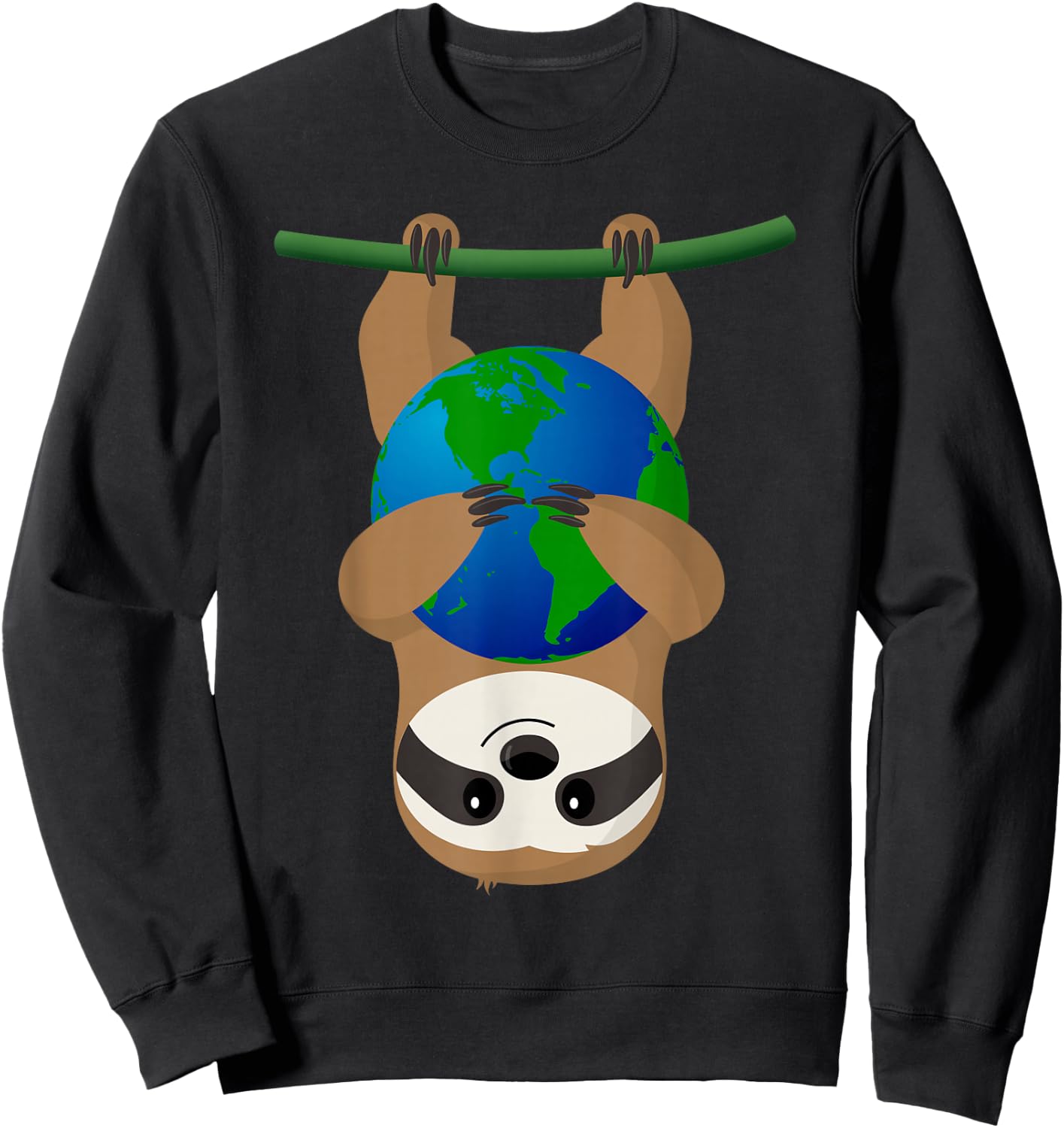 Earth Day Love The Earth Sloth Sweatshirt - Sweatshirt | Black