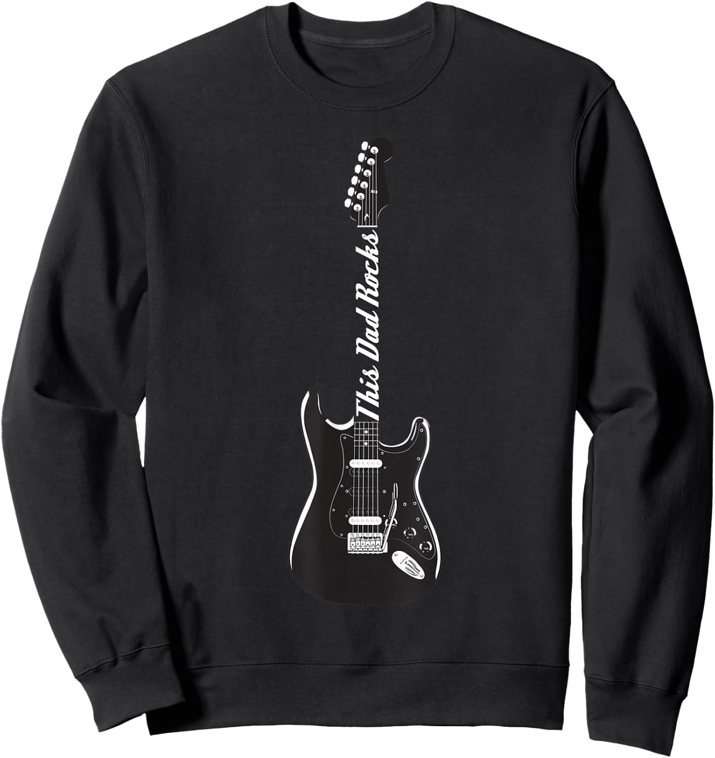 This Guitar Dad Rocks Music Sweatshirt - Sweatshirt | Black