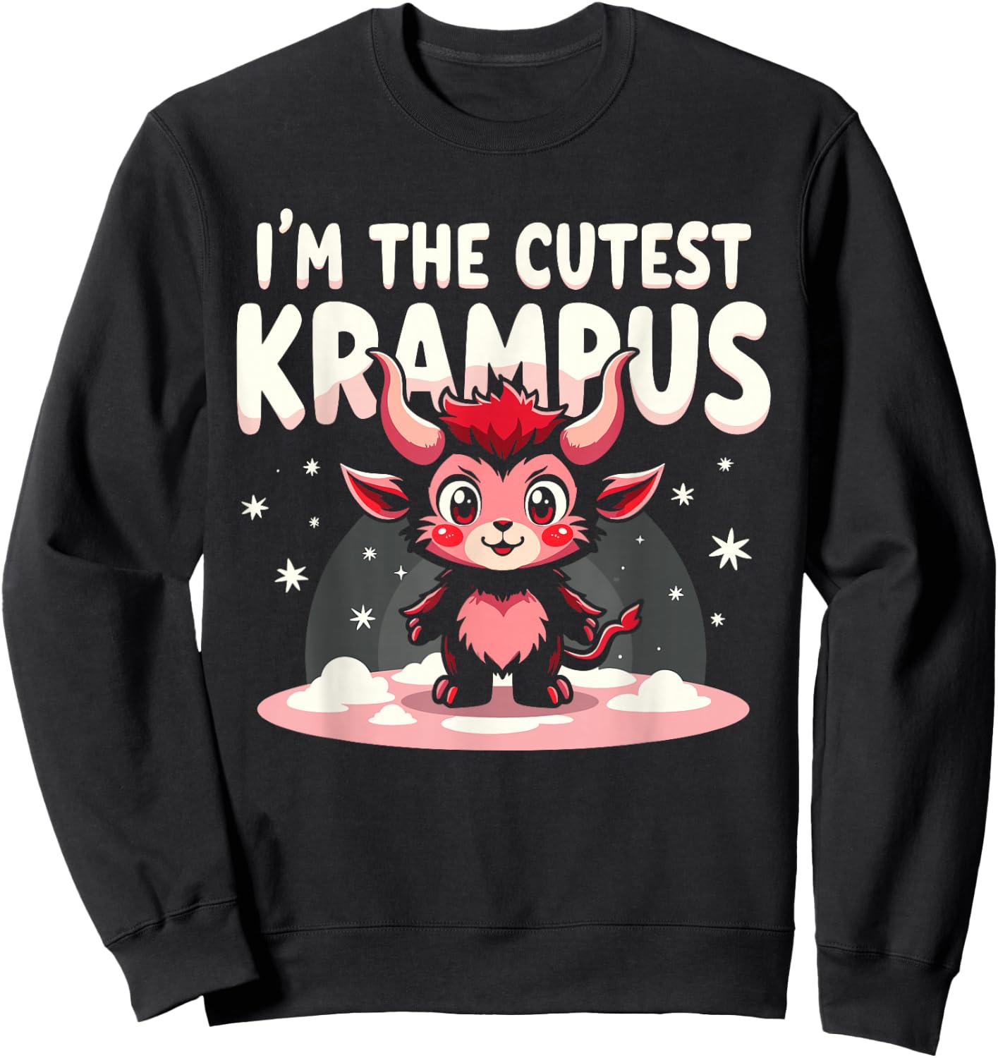 Cute Christmas Monster Krampus Lover Festive Fun Christmas Sweatshirt - Sweatshirt | Black
