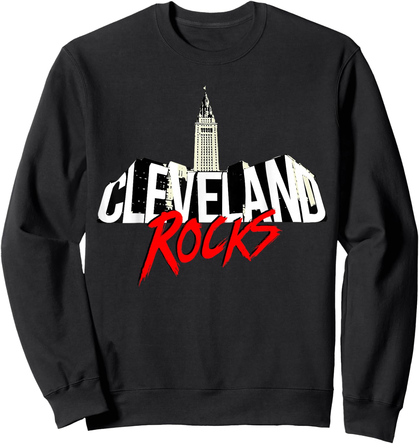 Cleveland Rocks Cleveland Shirt Ohio T Shirts Women Men Kids Sweatshirt - Sweatshirt | Black