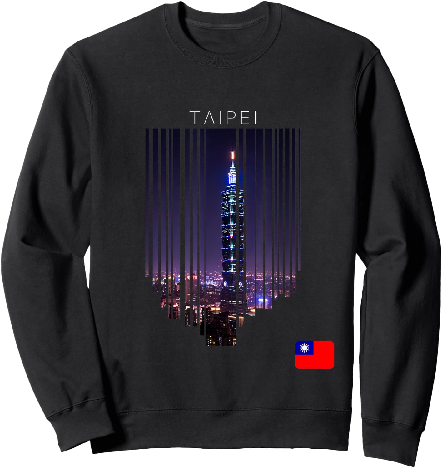 Taipei Taiwan Flag Sweatshirt - Sweatshirt | Black