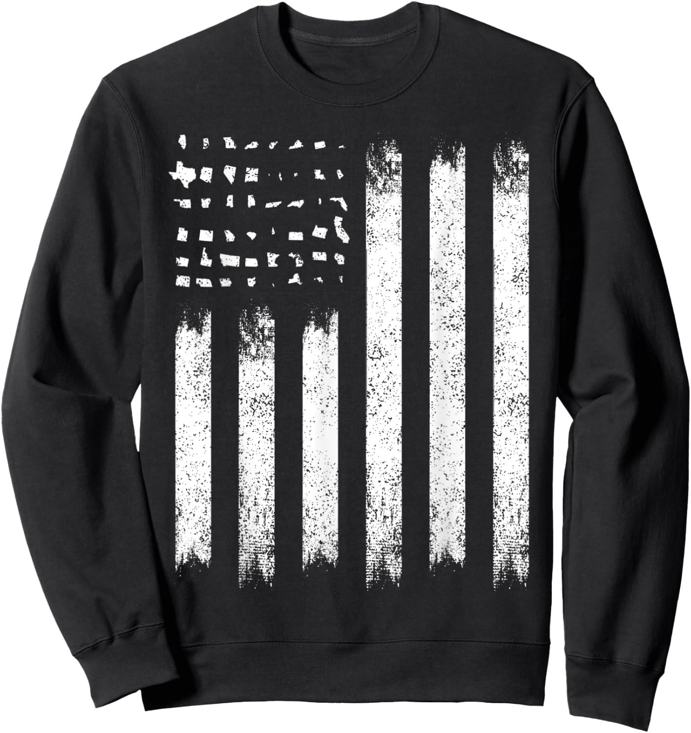 Vintage American Flag USA Patriotic gift Flags Sweatshirt - Sweatshirt | Black