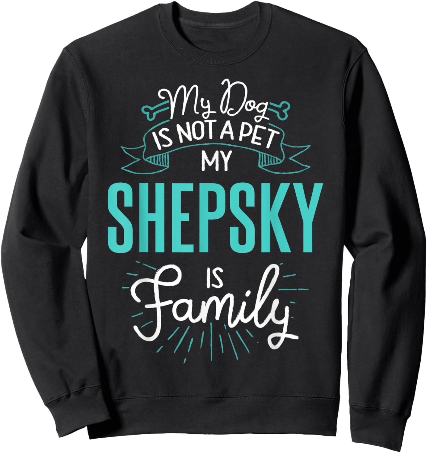 Cute Shepsky Shirt Family Dog Gift Men Sweatshirt - Sweatshirt | Black