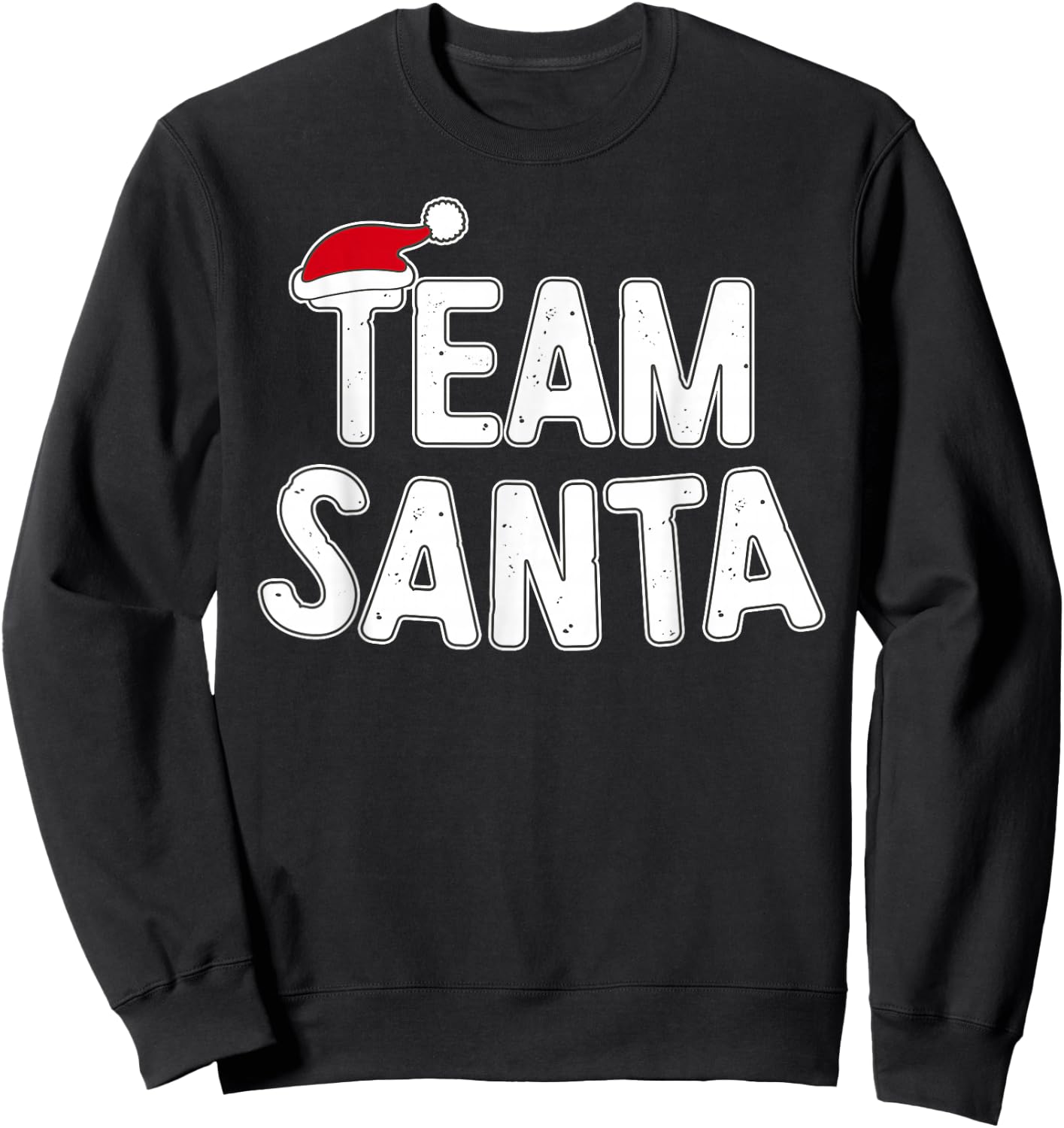Team Santa Shirt Adult Kids Christmas Santa Squad Costume Sweatshirt - Sweatshirt | Black