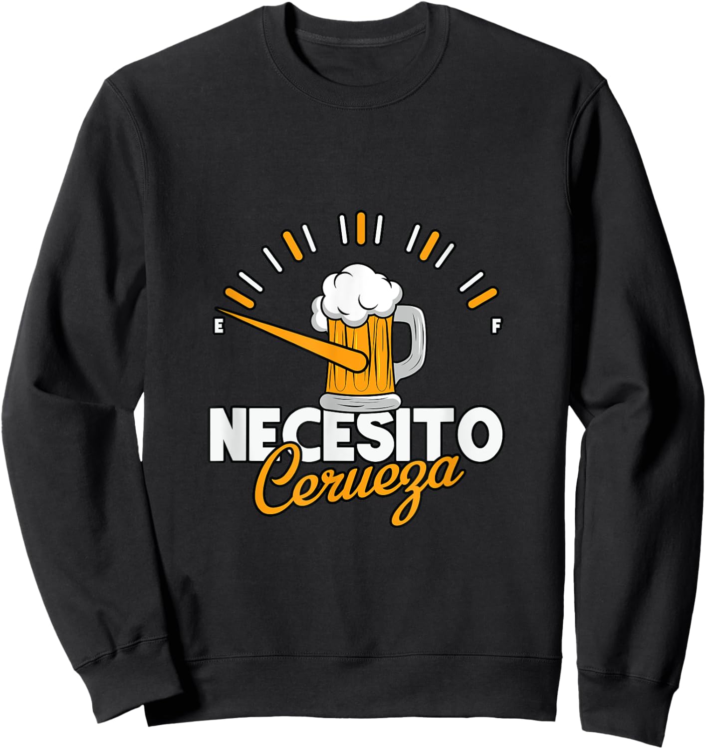 Humorous Necesito Cerveza Beer Lovers Sweatshirt - Sweatshirt | Black