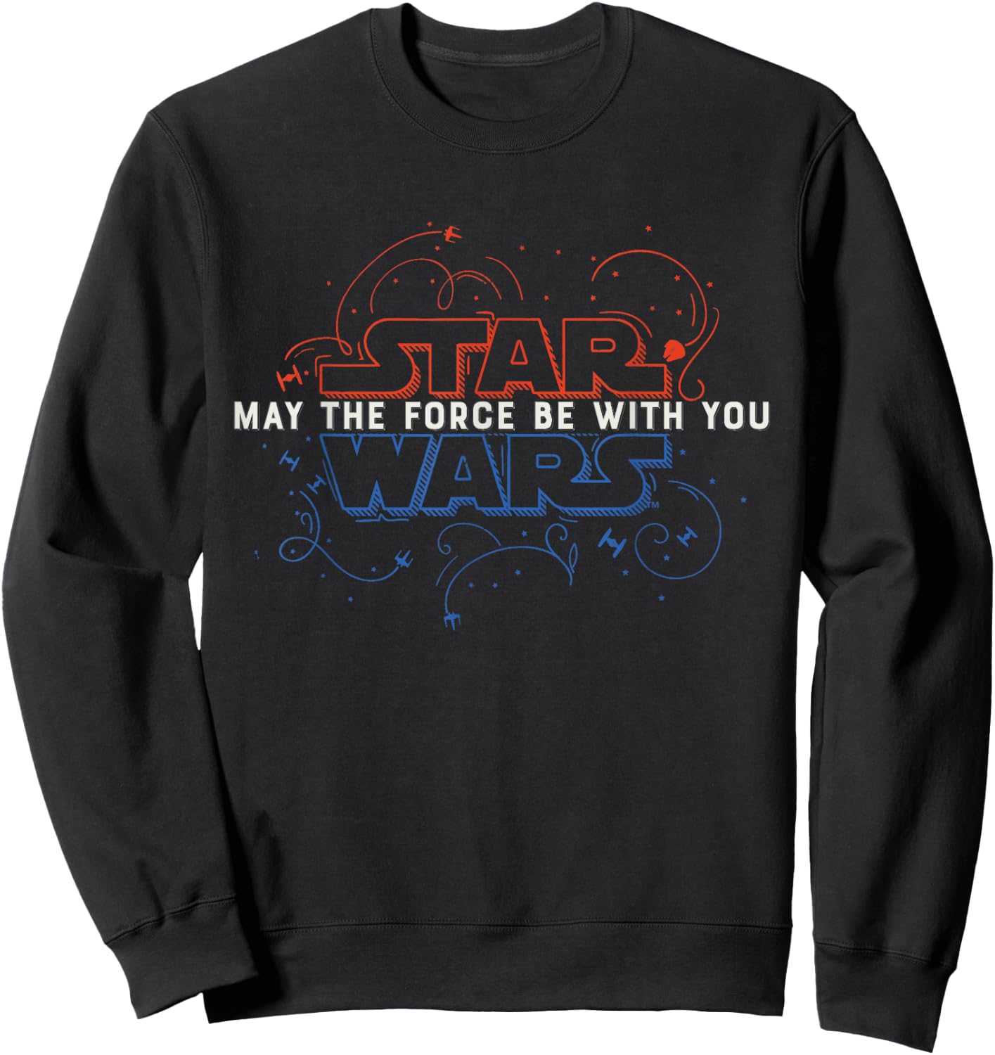 Star Wars May The Force Be With You Fourth of July Sweatshirt - Sweatshirt | Black