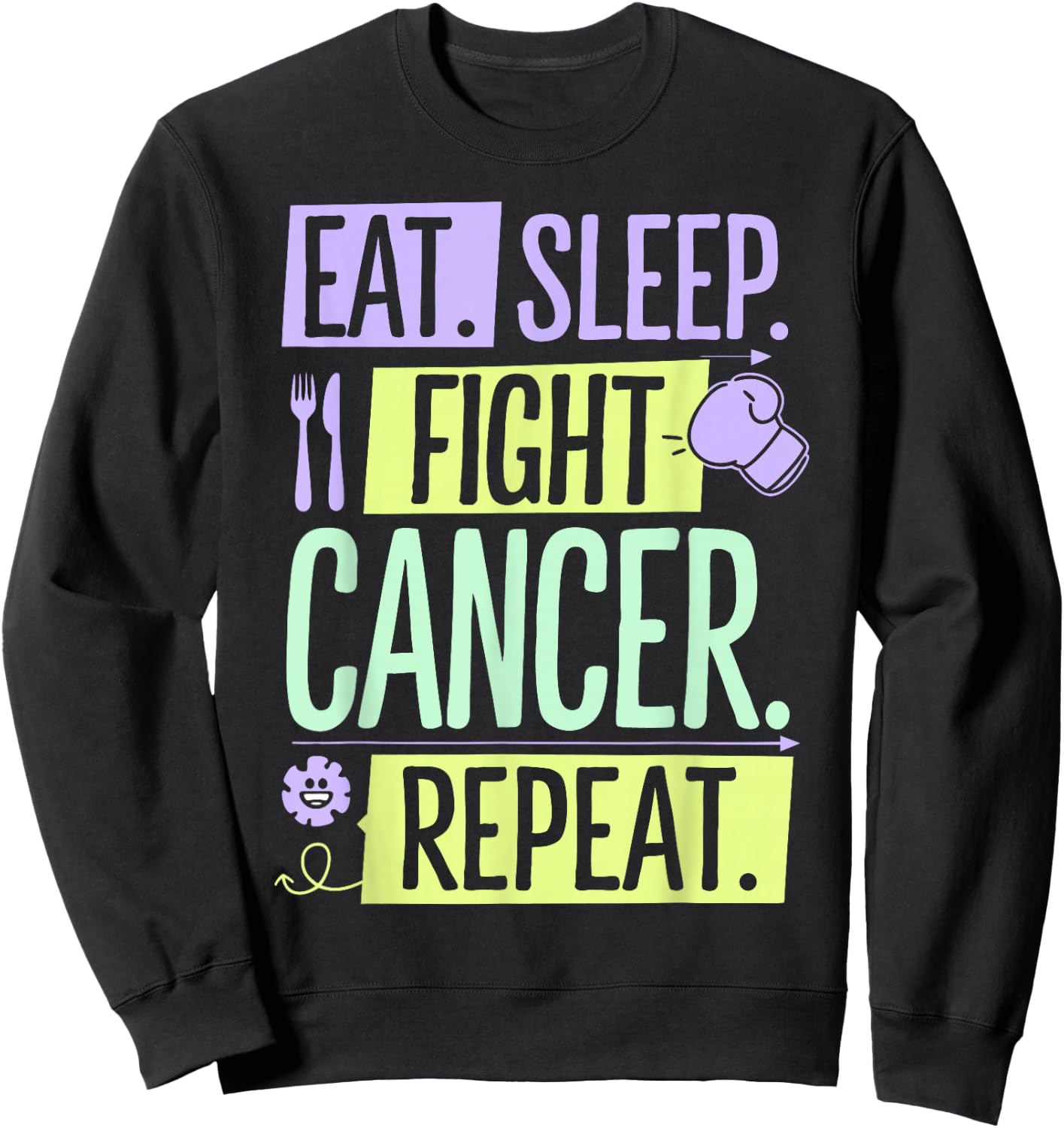 Hem/Onc Nurse Fight Cancer Hematology/Oncology Nurse Sweatshirt - Sweatshirt | Black