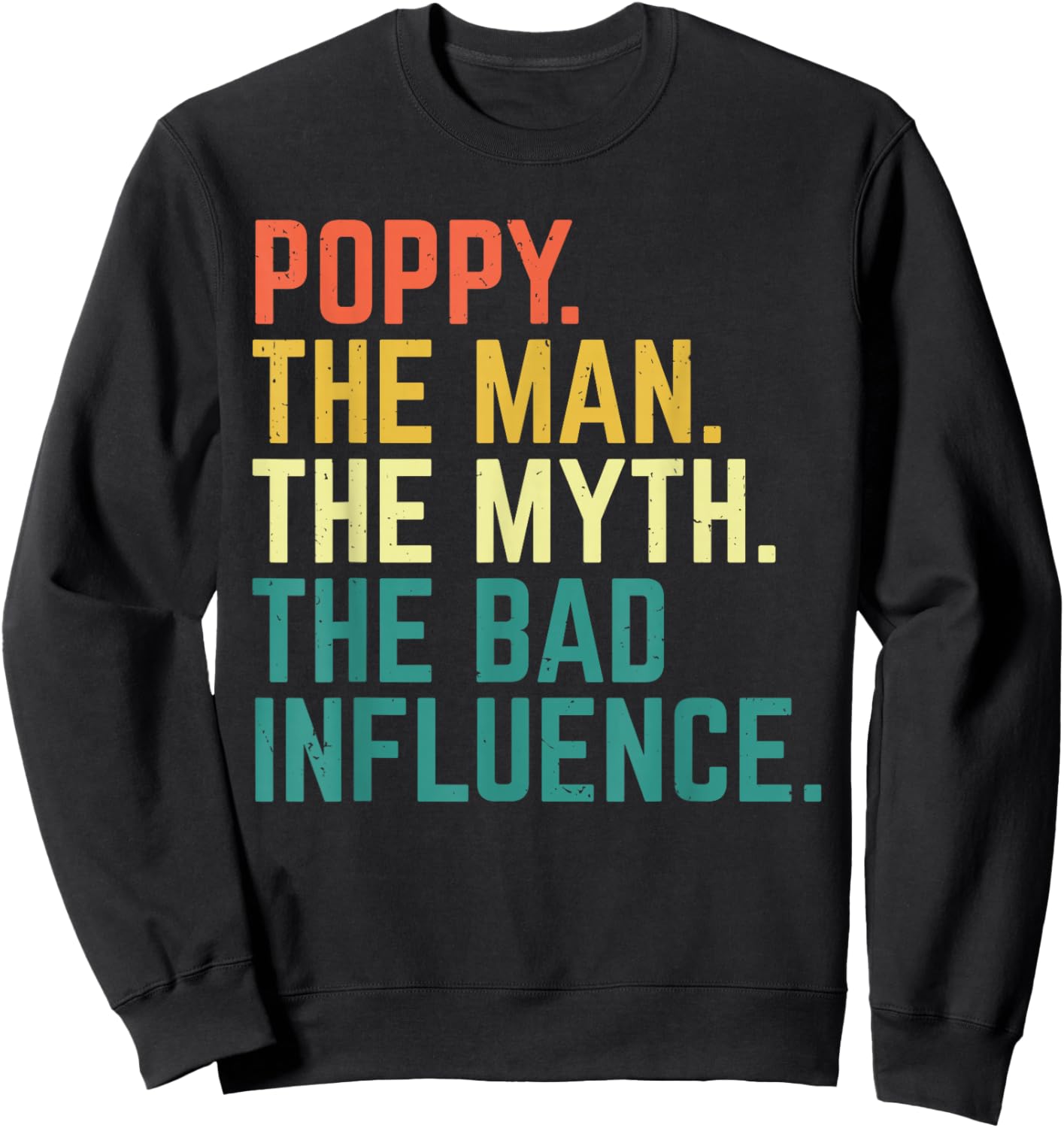 Best Poppy Design for Grandpa Grandfather Grandpa Men Poppy Sweatshirt - Sweatshirt | Black