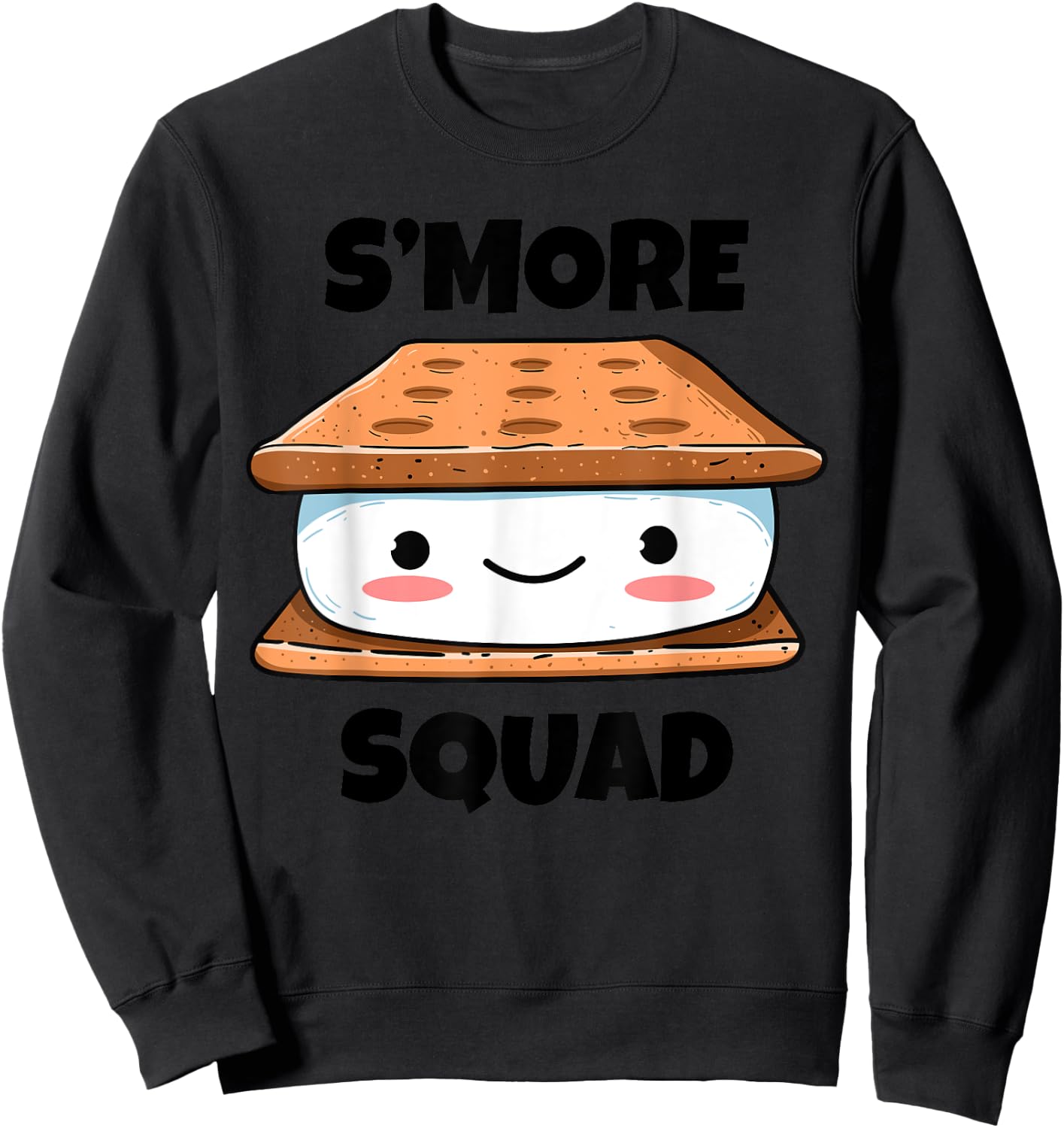 Smore Squad Funny S'more Camping Group Kawaii Camper Gifts Sweatshirt - Sweatshirt | Black