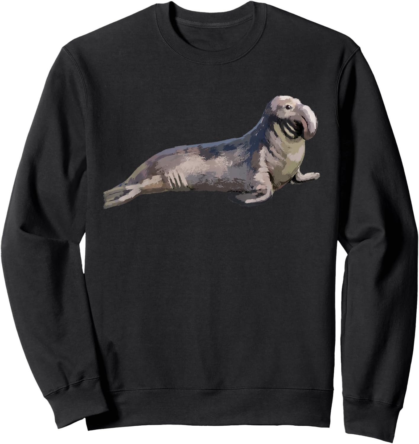 Elephant Seal T Shirt Sweatshirt - Sweatshirt | Black