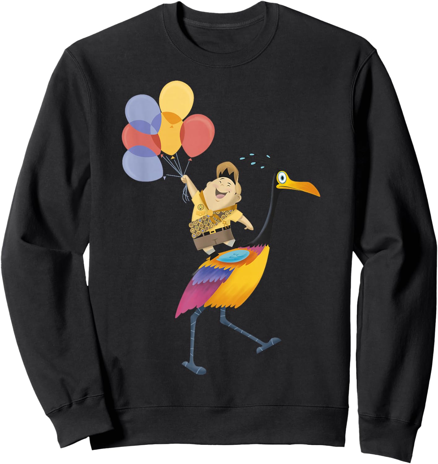 Disney Pixar Up Russell Balloons On Kevin Graphic Sweatshirt - Sweatshirt | Black